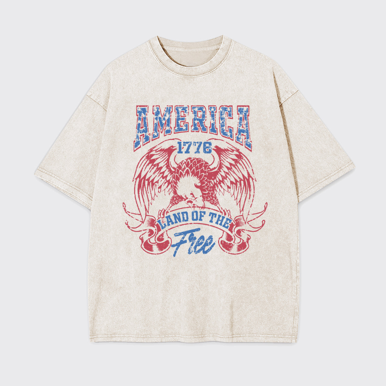 Independence Day-America Land Of The Free Garment-dye Tees