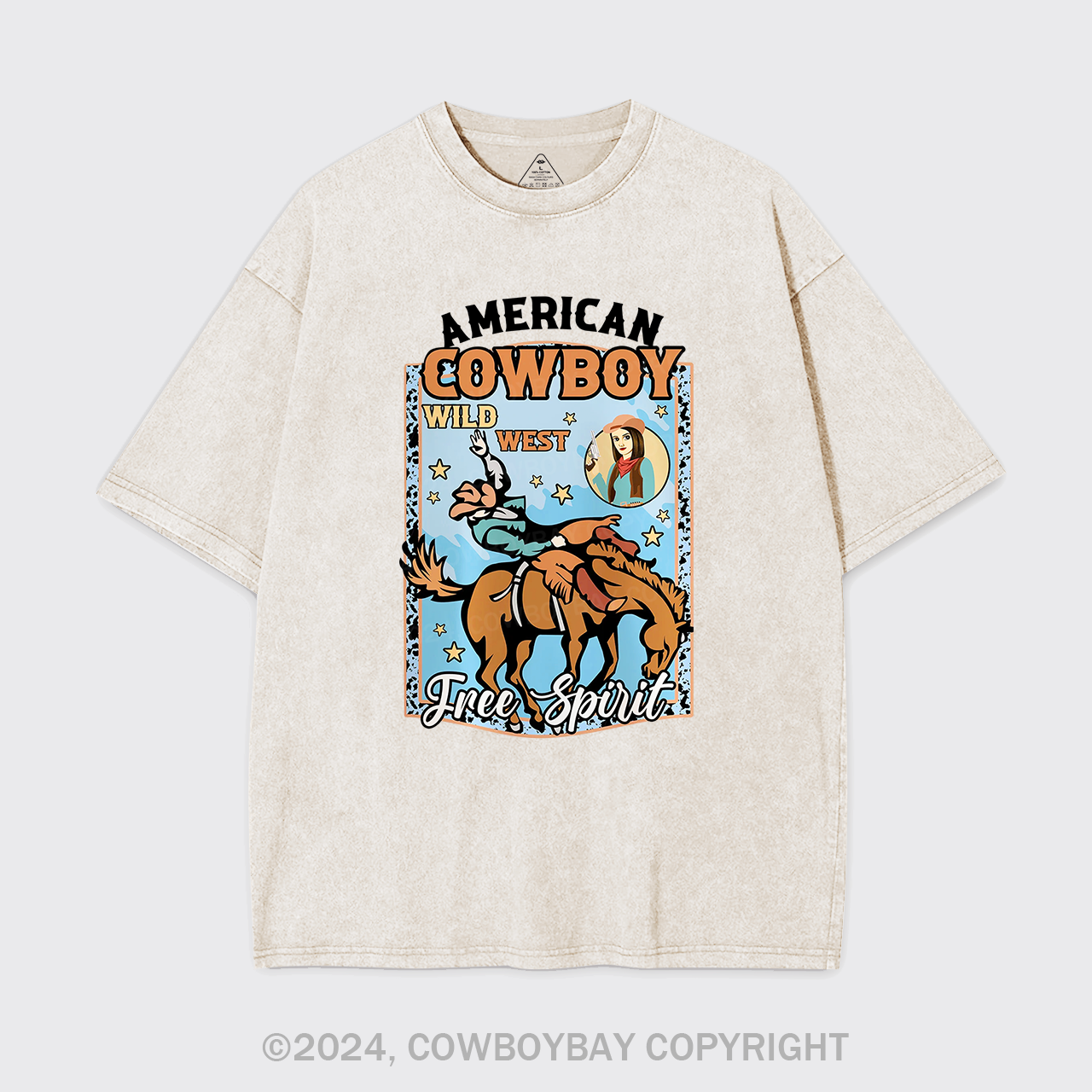 American Cowboy Wild West Garment-dye Tees