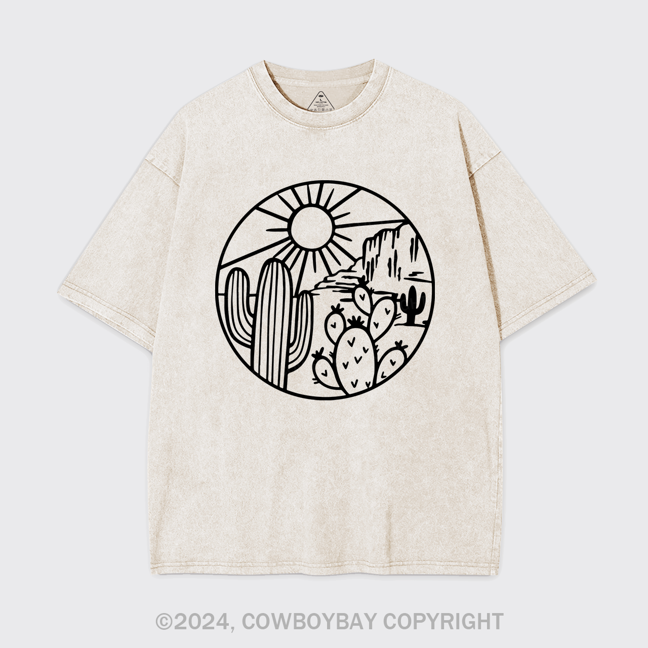 Desert Cactus Adventure Cowboy Garment-dye Tees