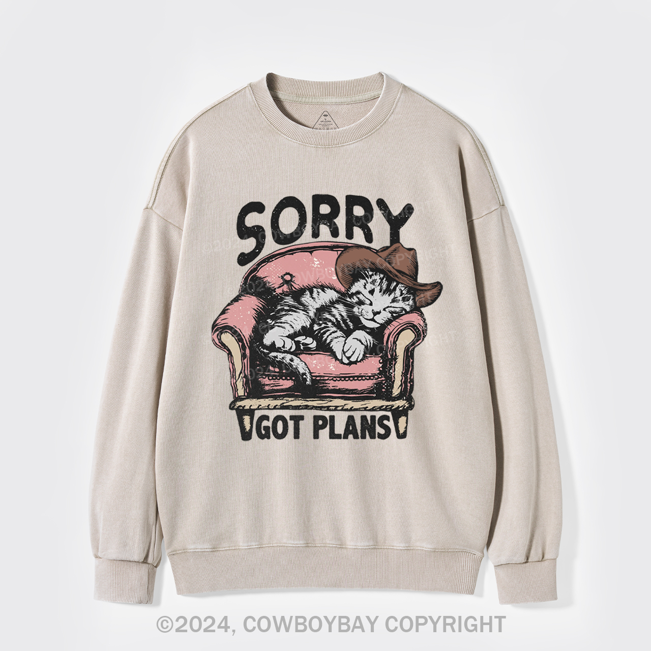 Sorry Got Plans Washed Sweatshirts