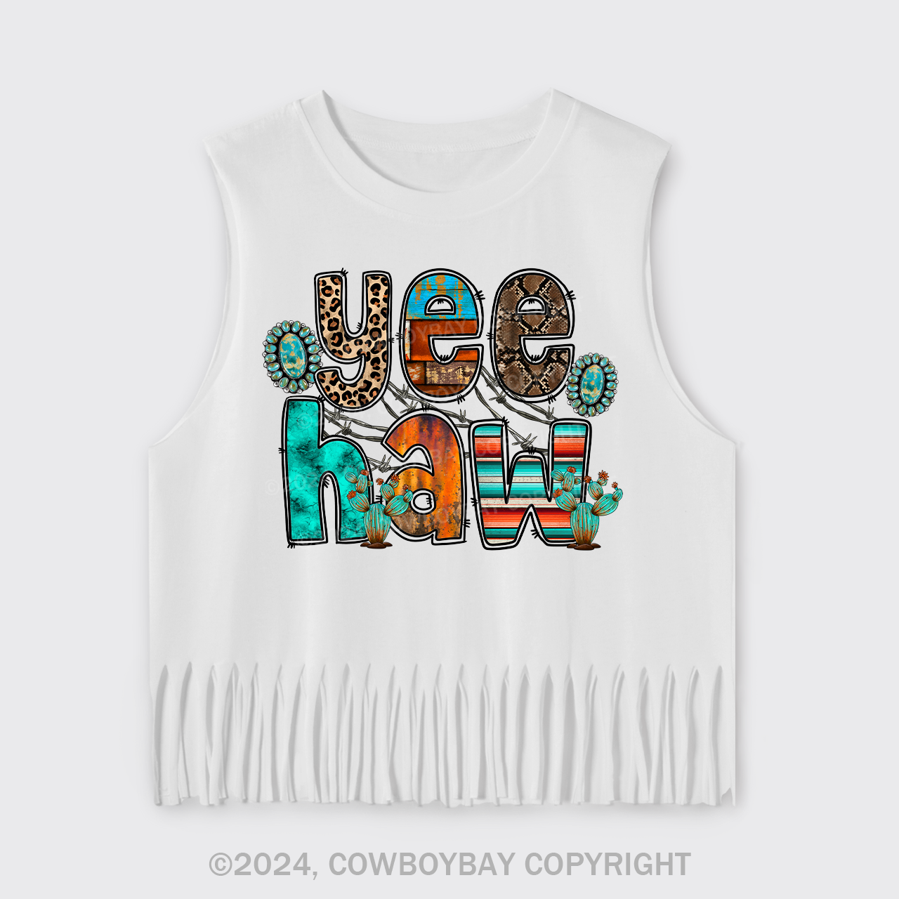 Yeehaw Style Cowgirl Fringe Tank