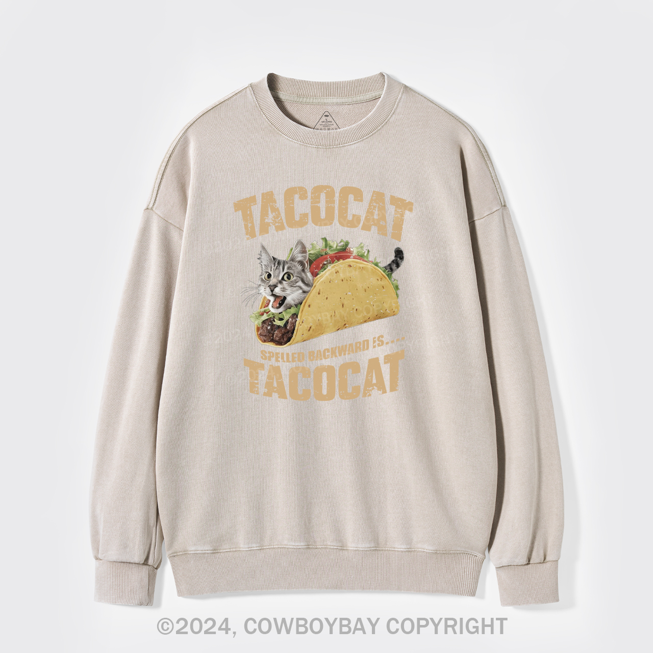 Humorous Foodie Washed Sweatshirts