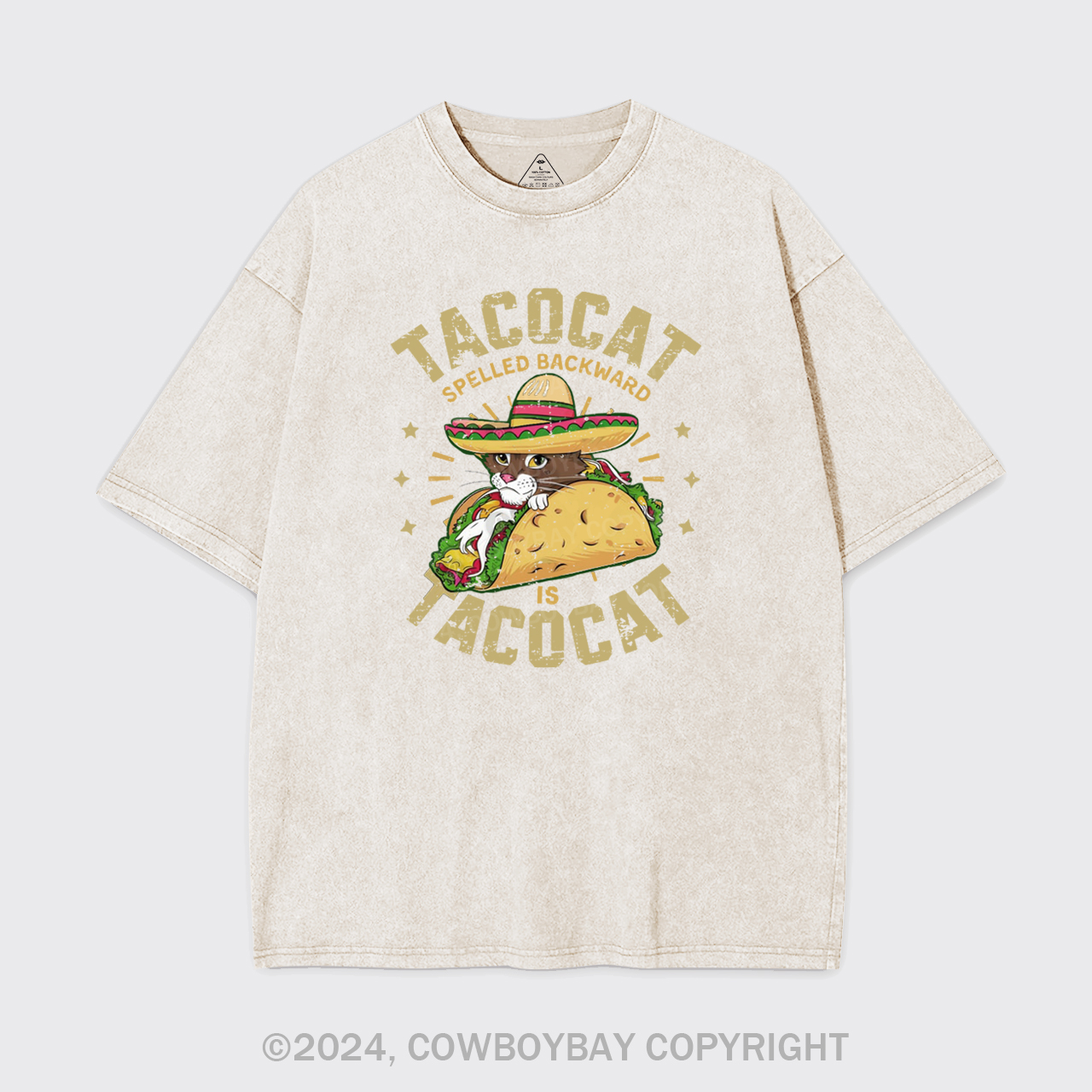 Tacocat Spelled Backward Is Tacocat Garment-dye Tees