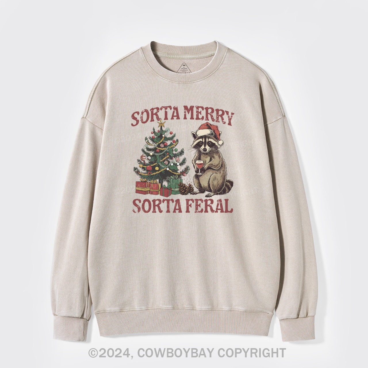 Sorta Merry Sorta Feral Washed Sweatshirts