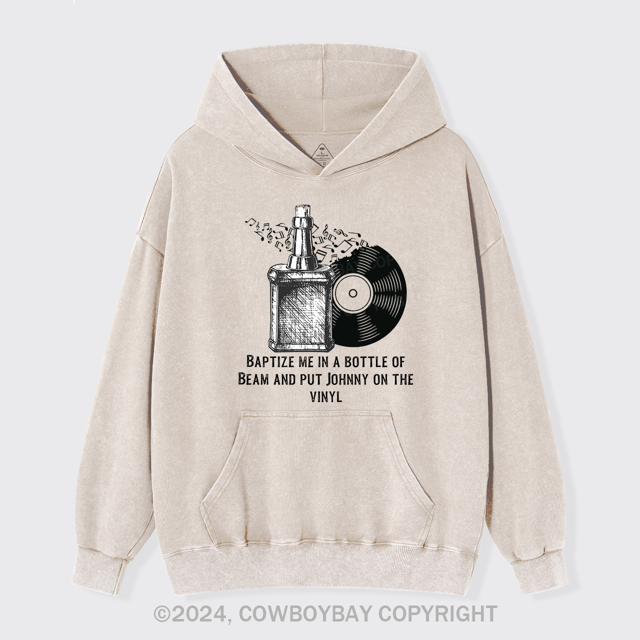 Bourbon Something In The Orange Garment-Dye Hoodies