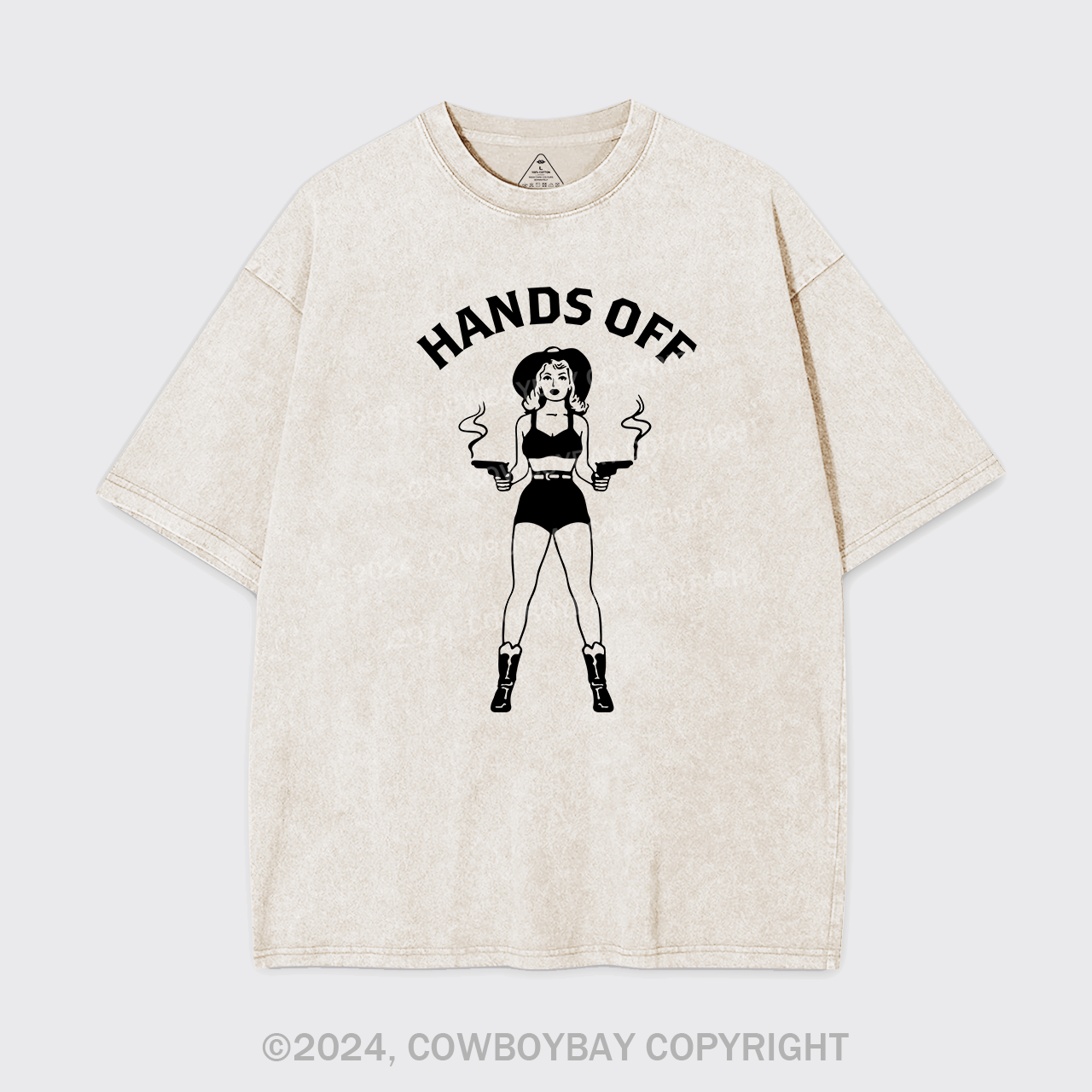 Hands Off Country Girl Cowboy Garment-dye Tees