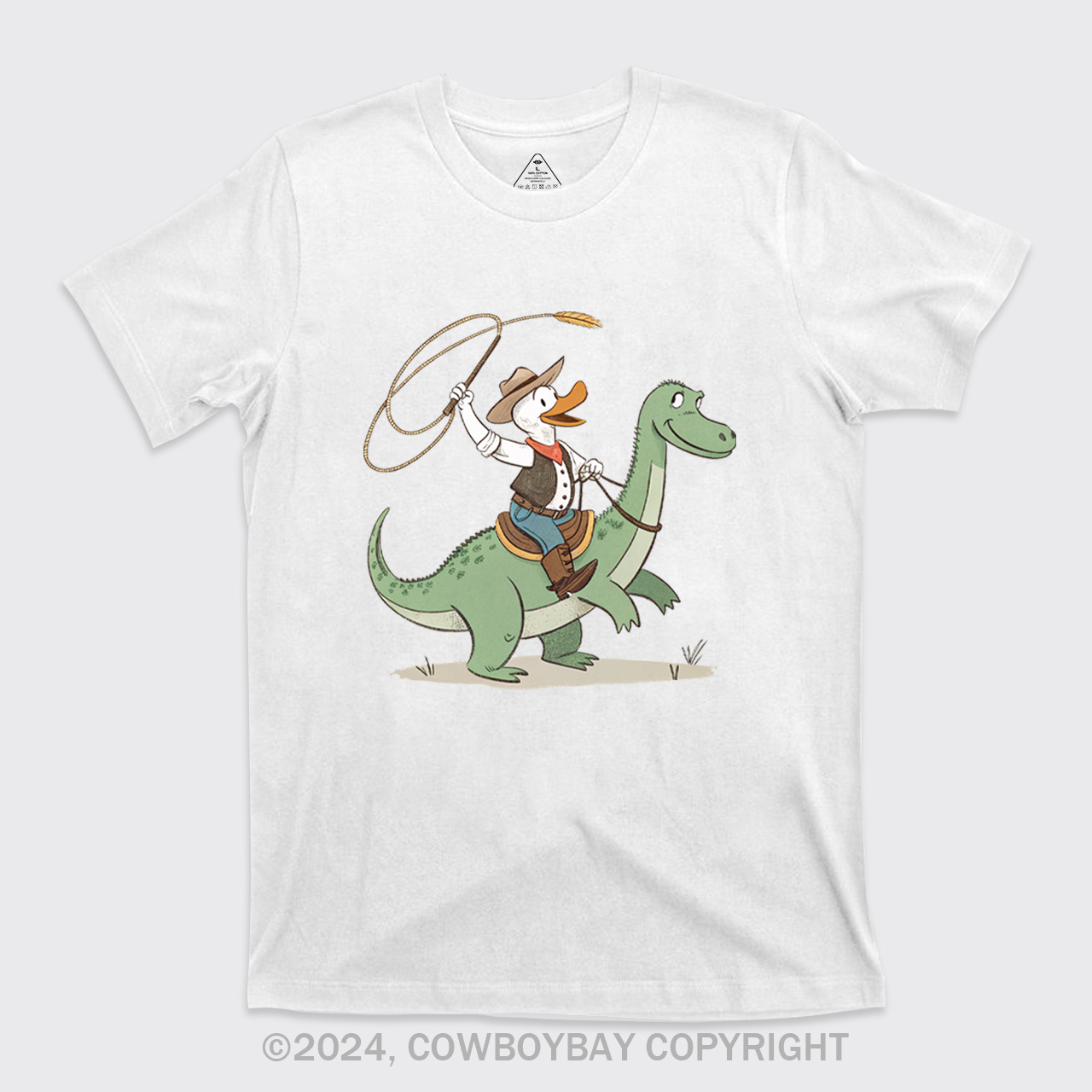 Cowboy Duck Riding Dinosaur T-Shirts