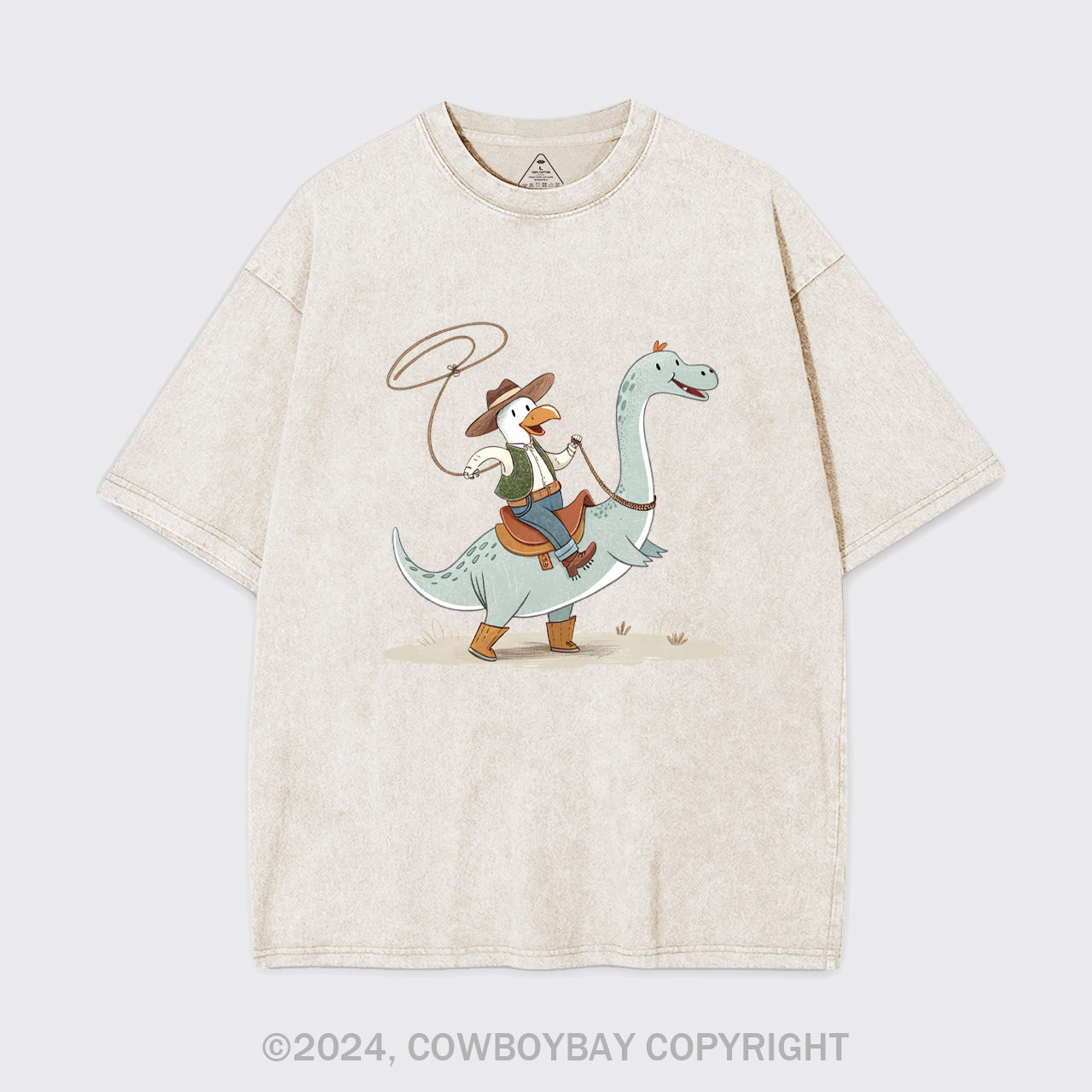 The Dinosaur Wanted To Be A Cowboy Garment-dye Tees