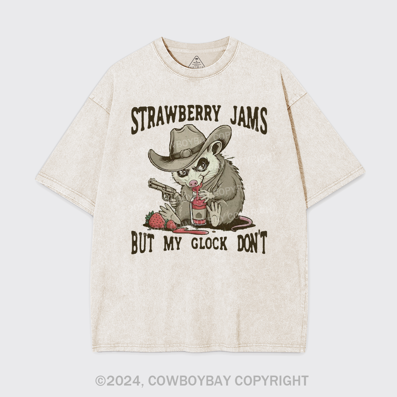 Strawberry Jams But My Glock Don't Garment-dye Tees