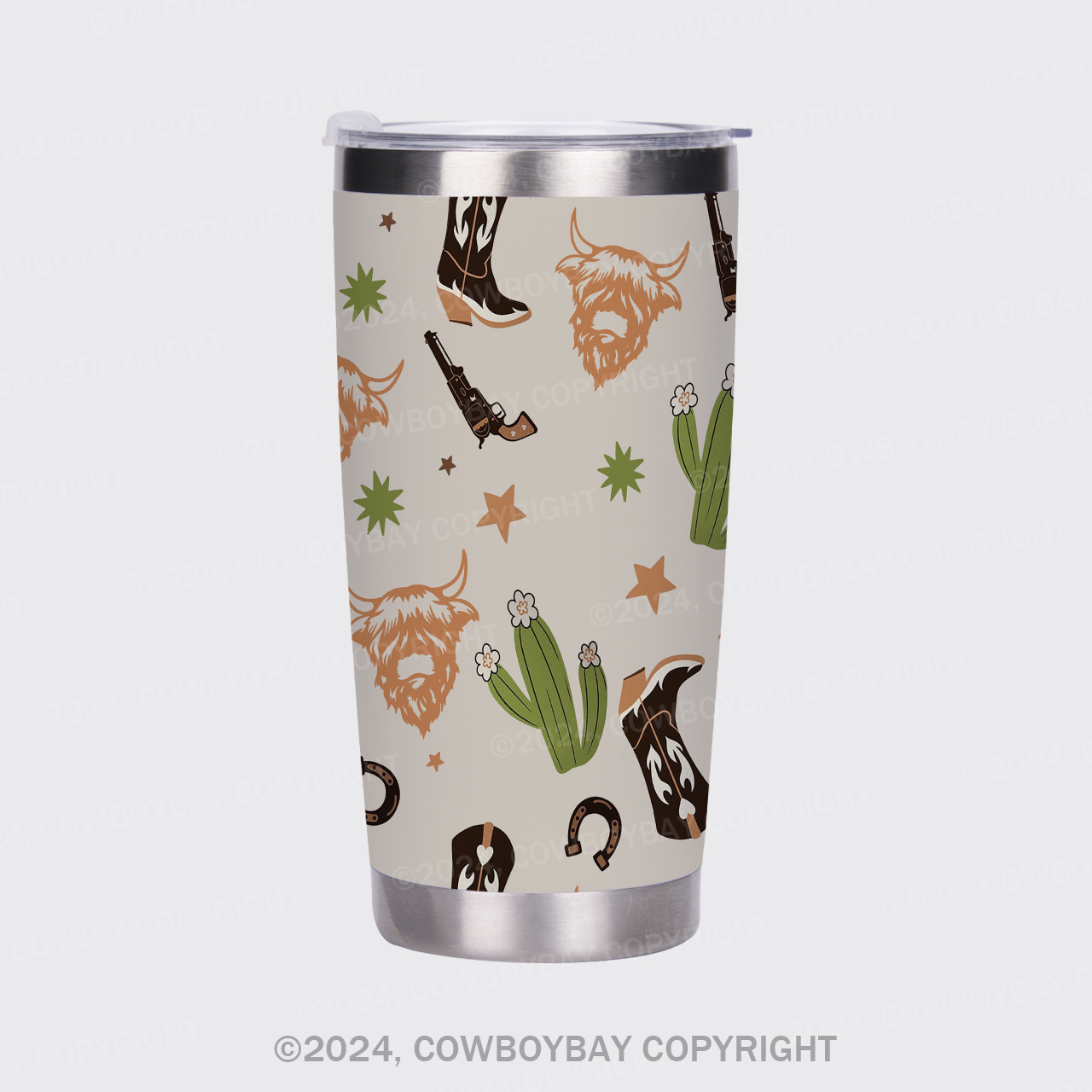 Highland Cow Western Tumbler