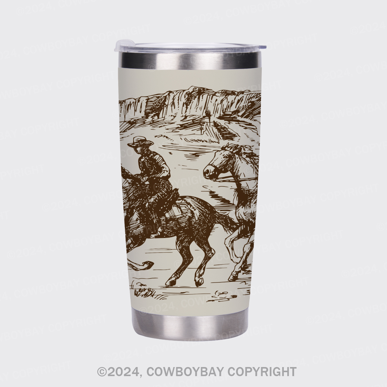 American Wild West Desert with Cowboys 20oz Tumbler