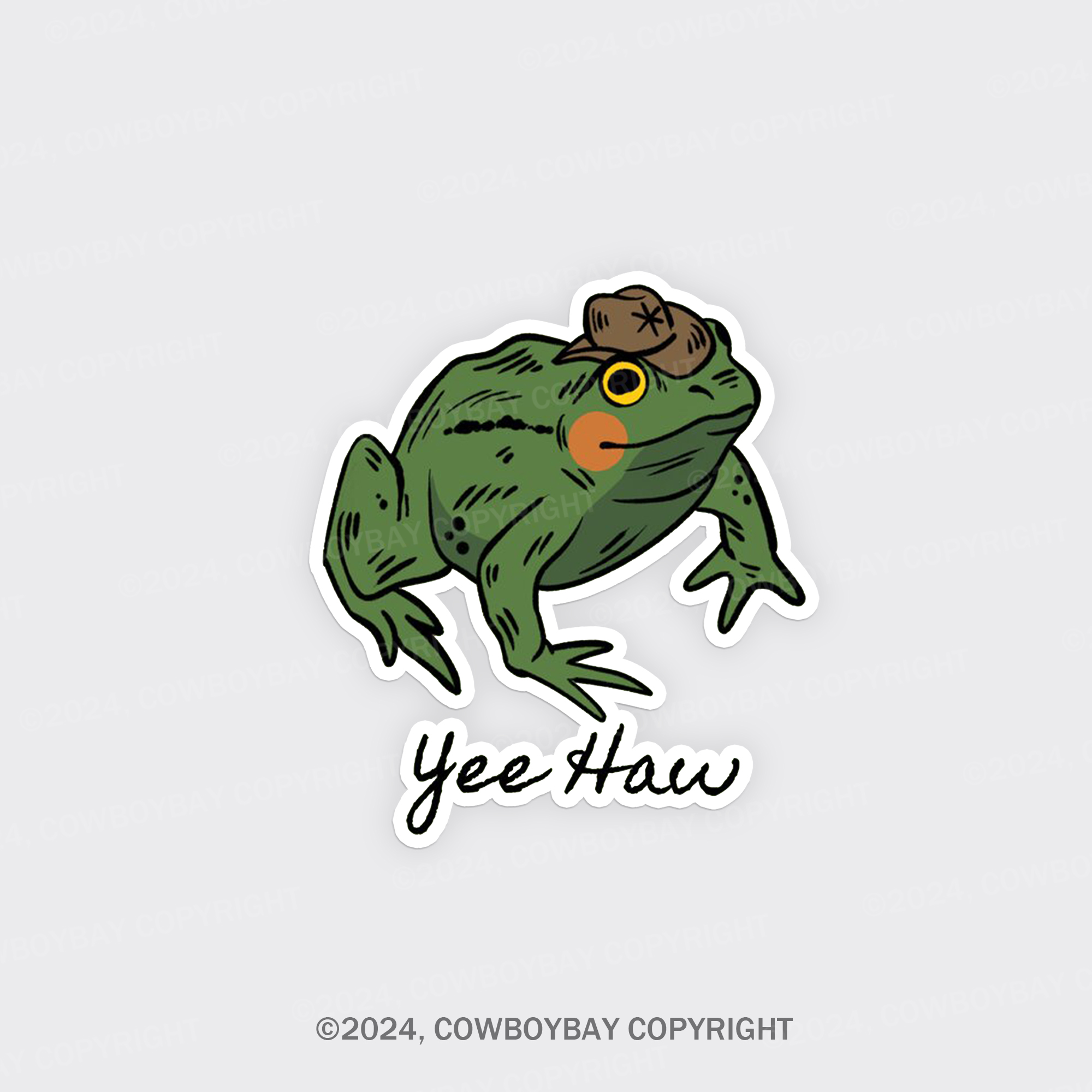 Cowboy Frog Fridge Magnet