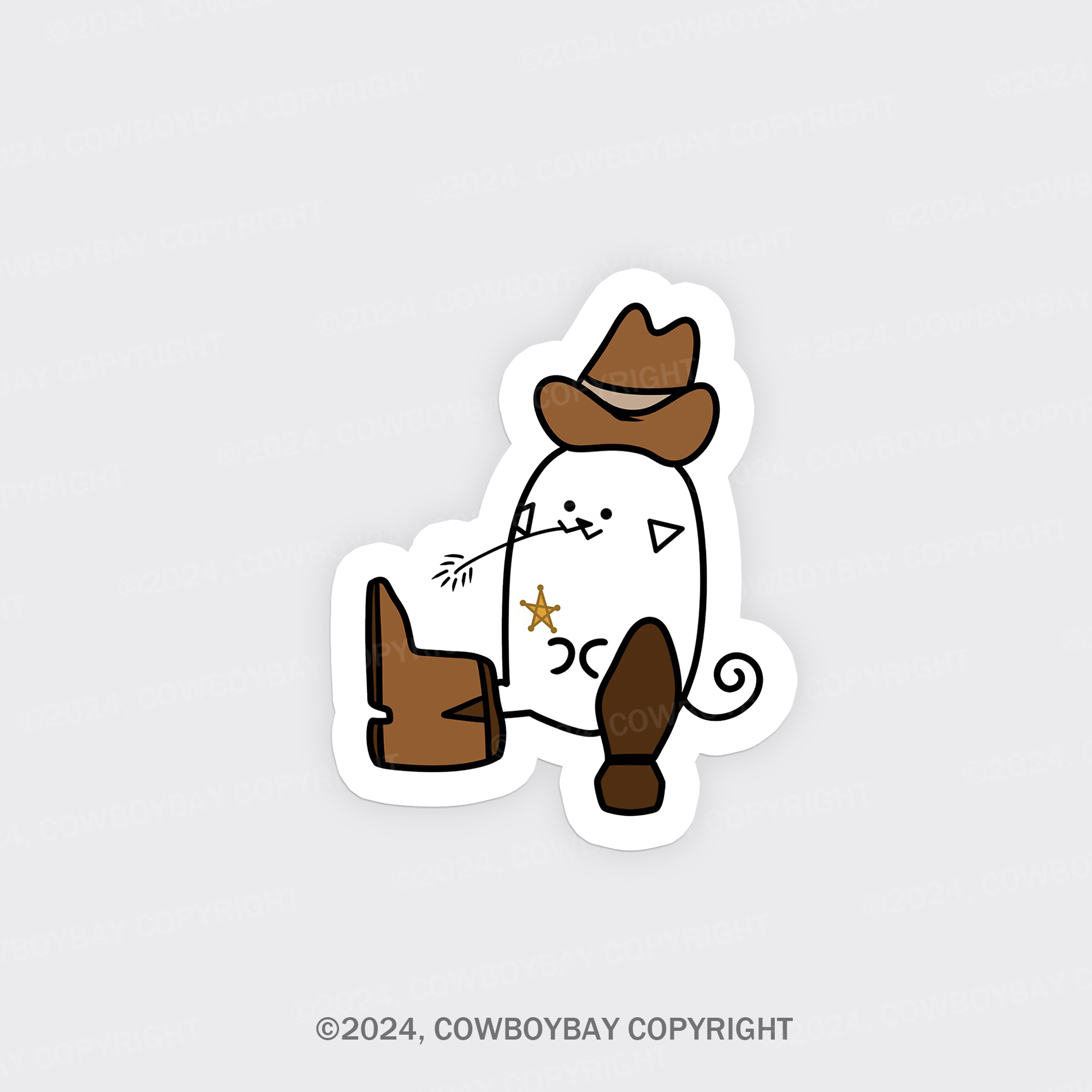 Cowboy Pipapeep Fridge Magnet