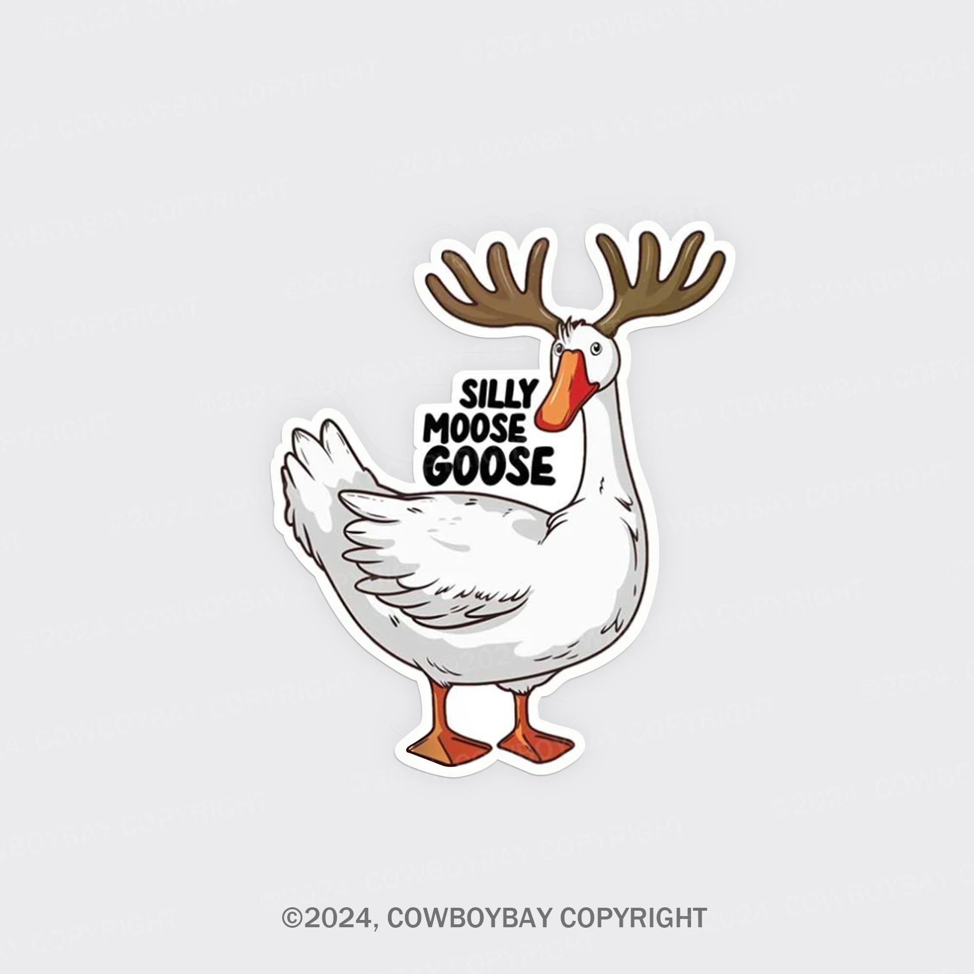 Silly Moose Goose Fridge Magnet