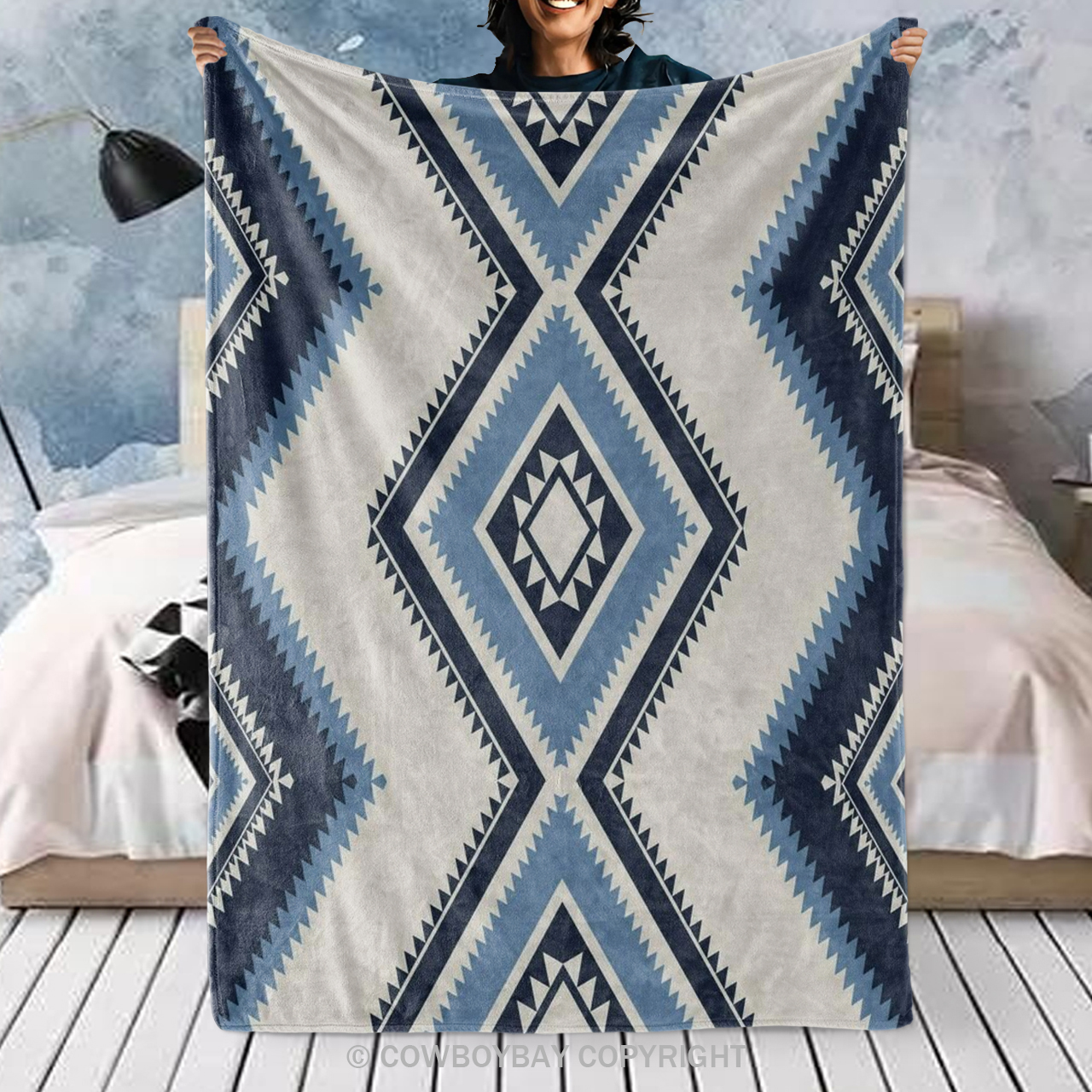 Ethnic Southwest Geometric Pattern Blanket