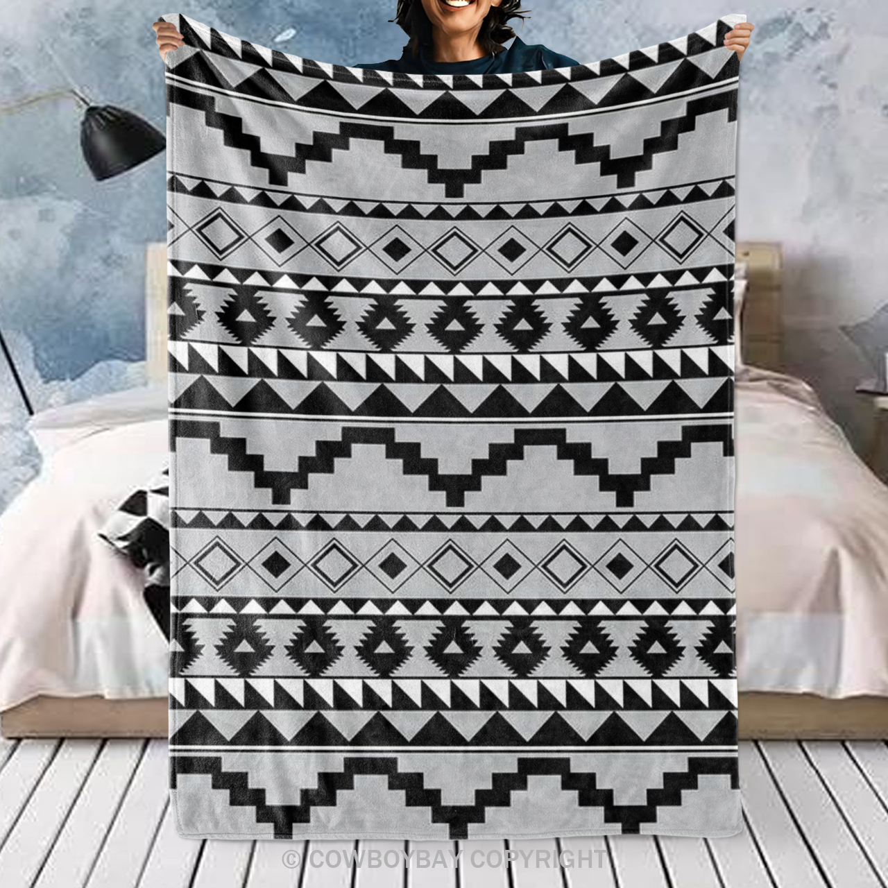 Aztec Motifs Pattern Blanket
