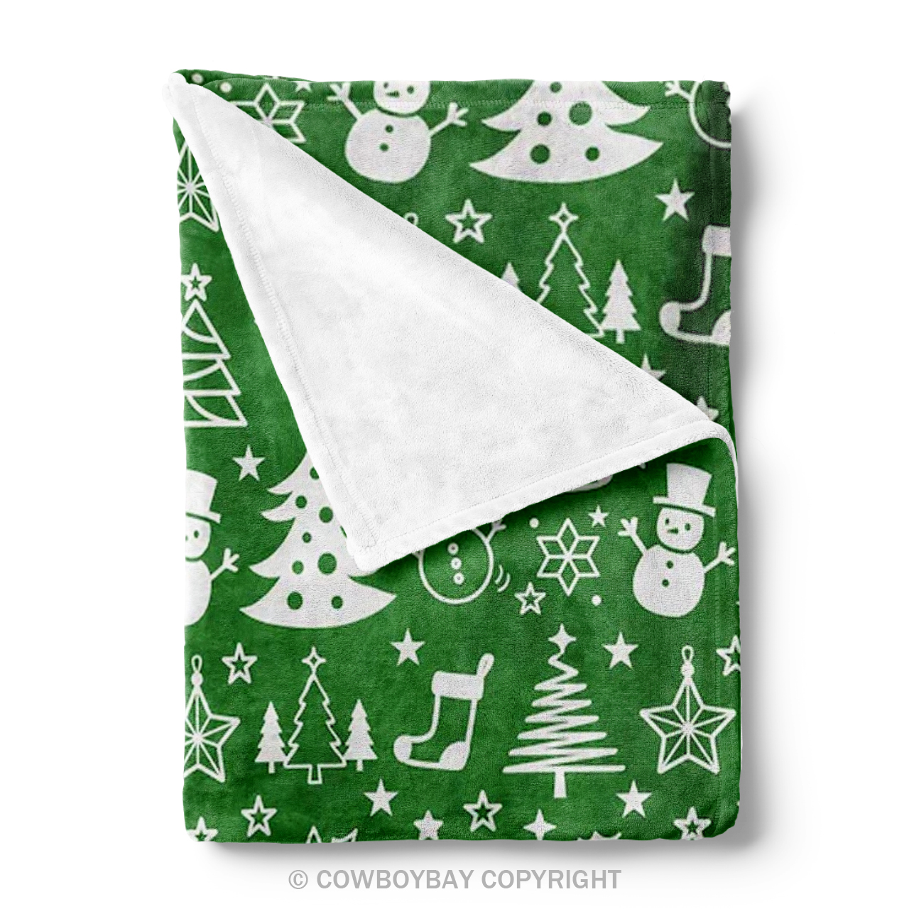 Christmas Snowmen Blanket_Green