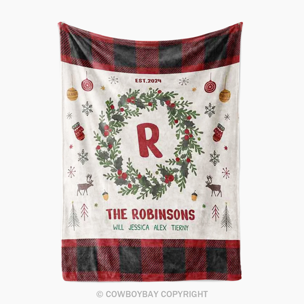 Personalized Holiday Blanket