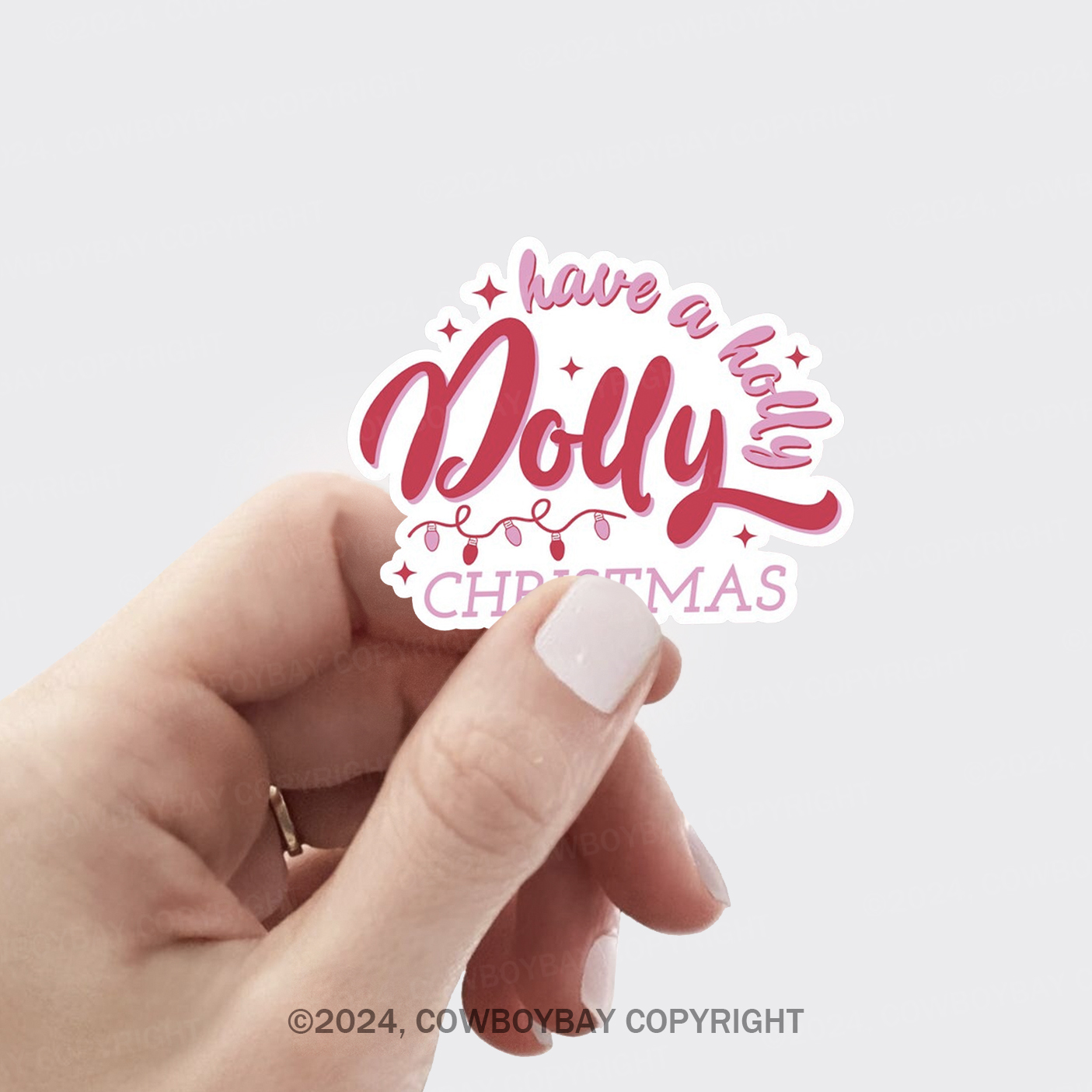 Have A Holly Dolly Christmas Sticker