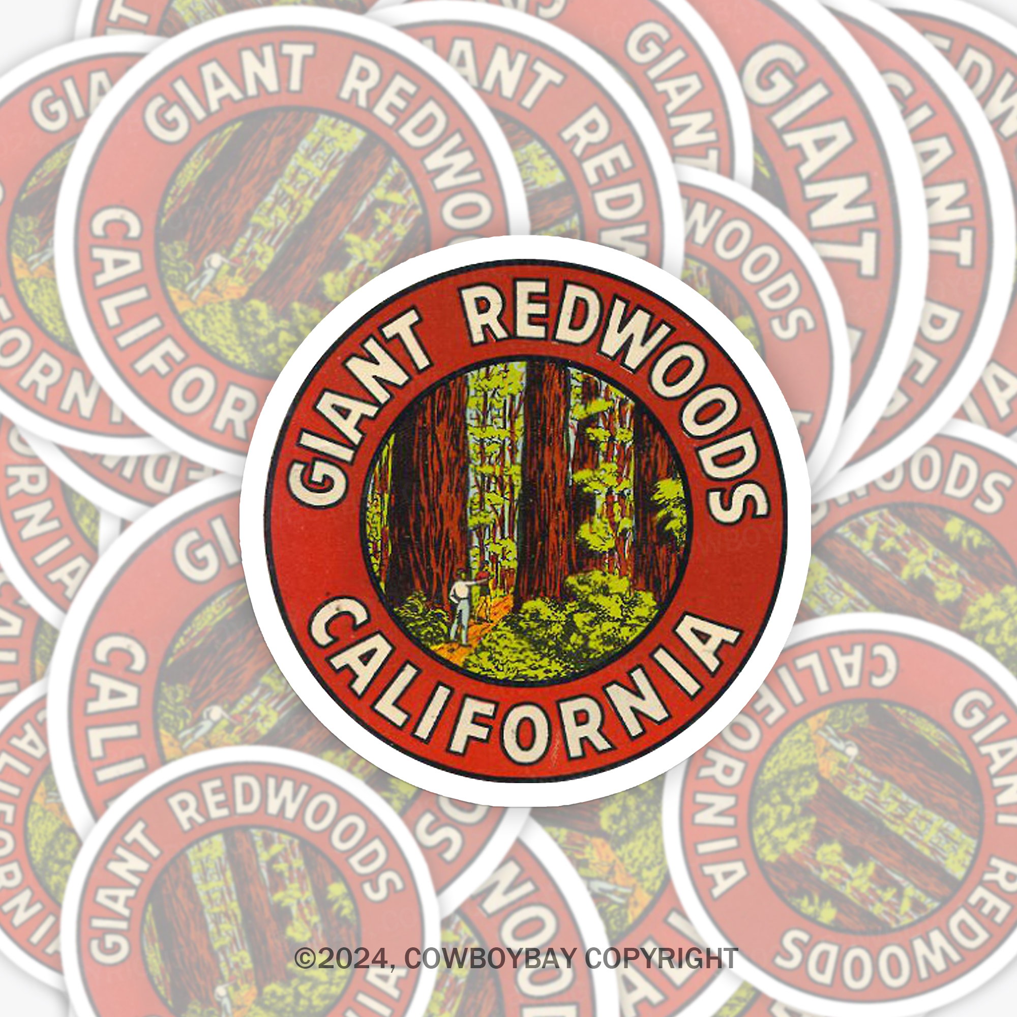 Giant Redwoods Of California Sticker 