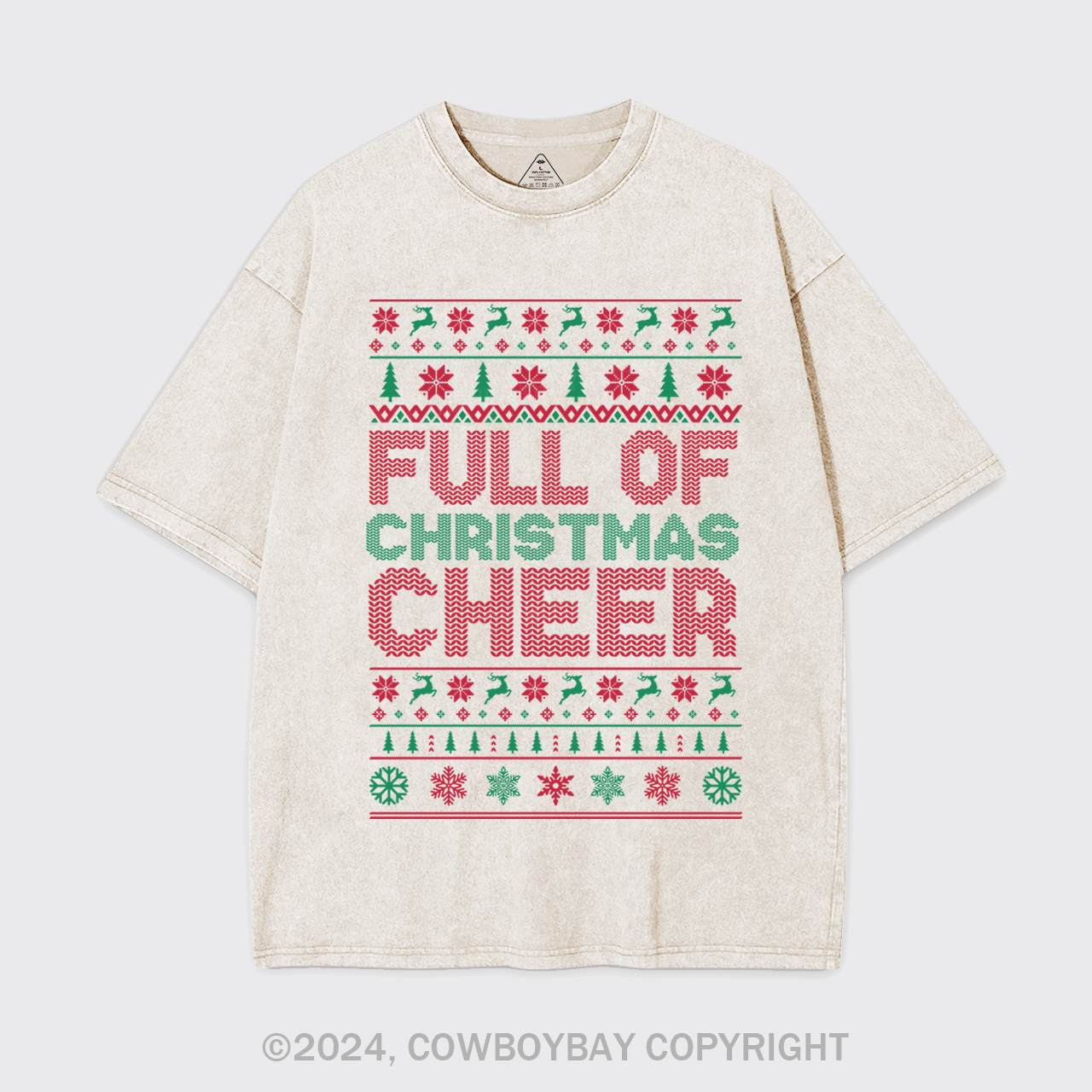 Full Of Christmas Cheer Garment-dye Tees