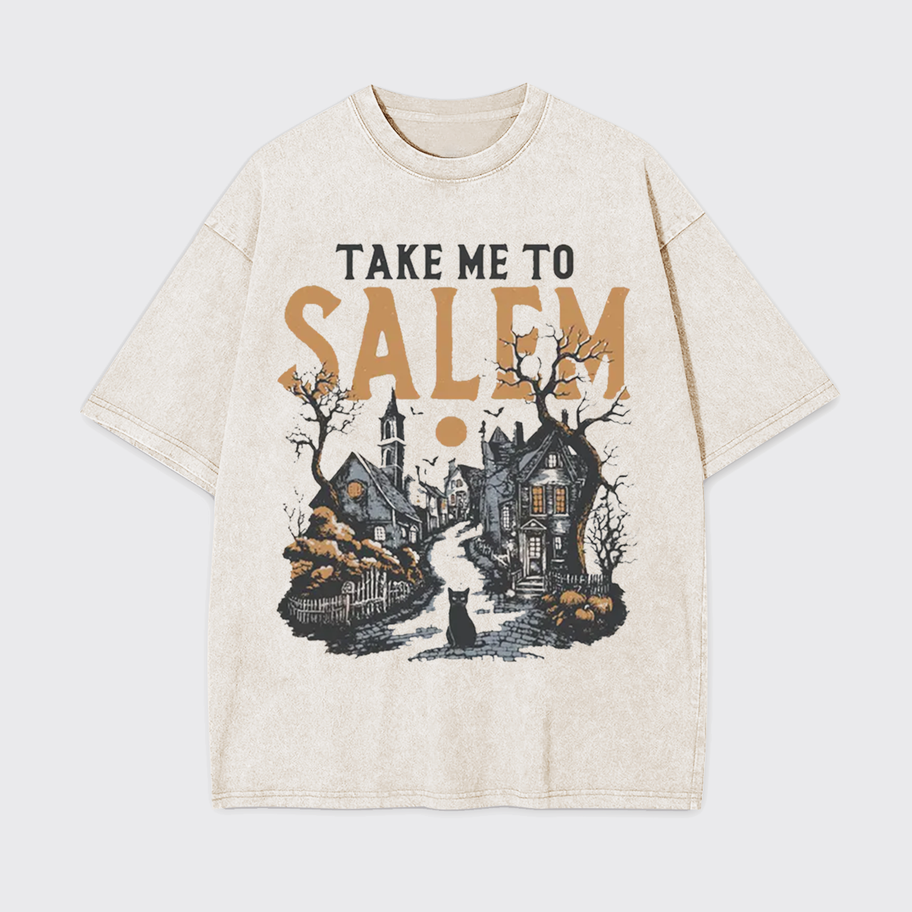 Take Me To Salem Halloween Garment-dye Tees
