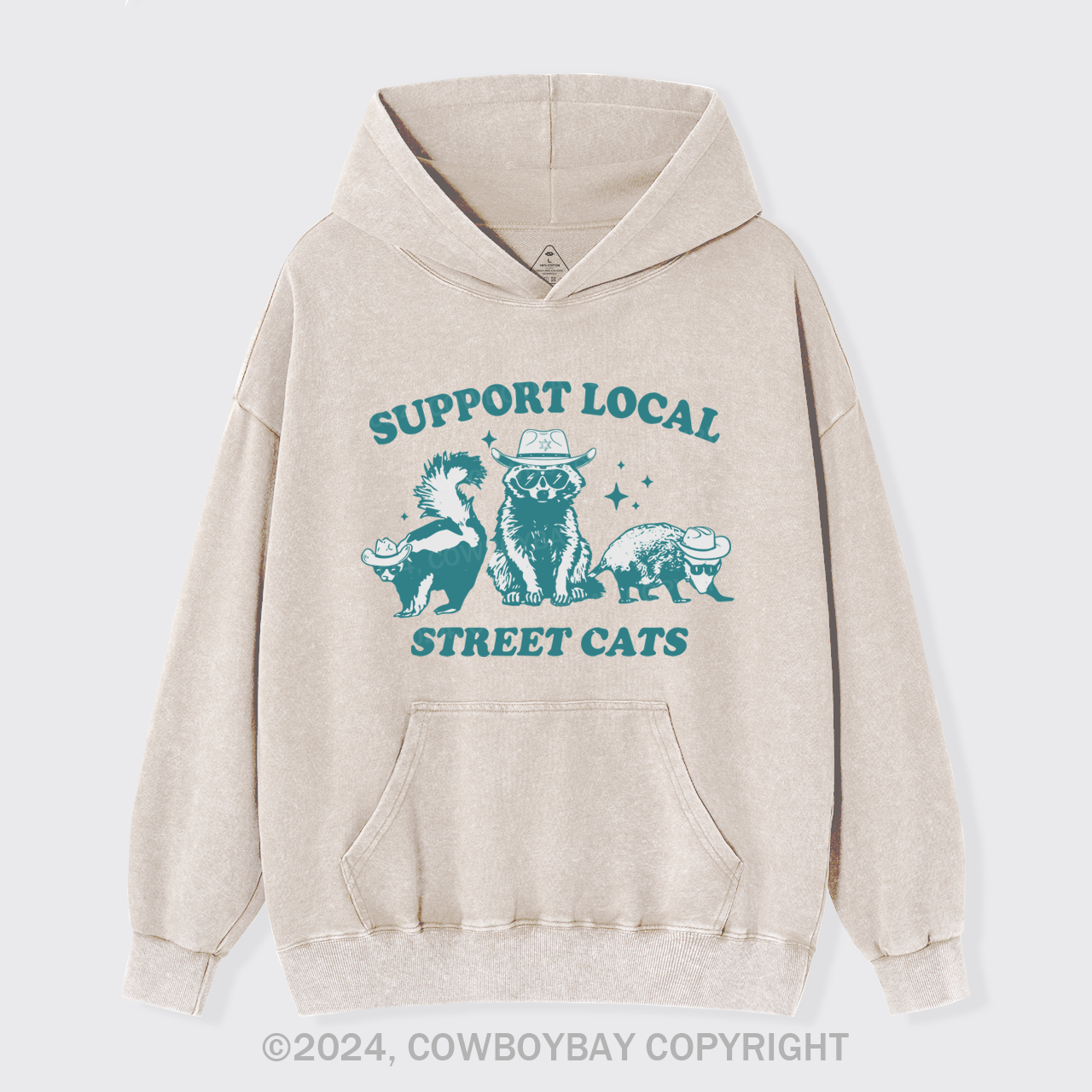 Support Your Local Street Cats Garment-Dye Hoodies