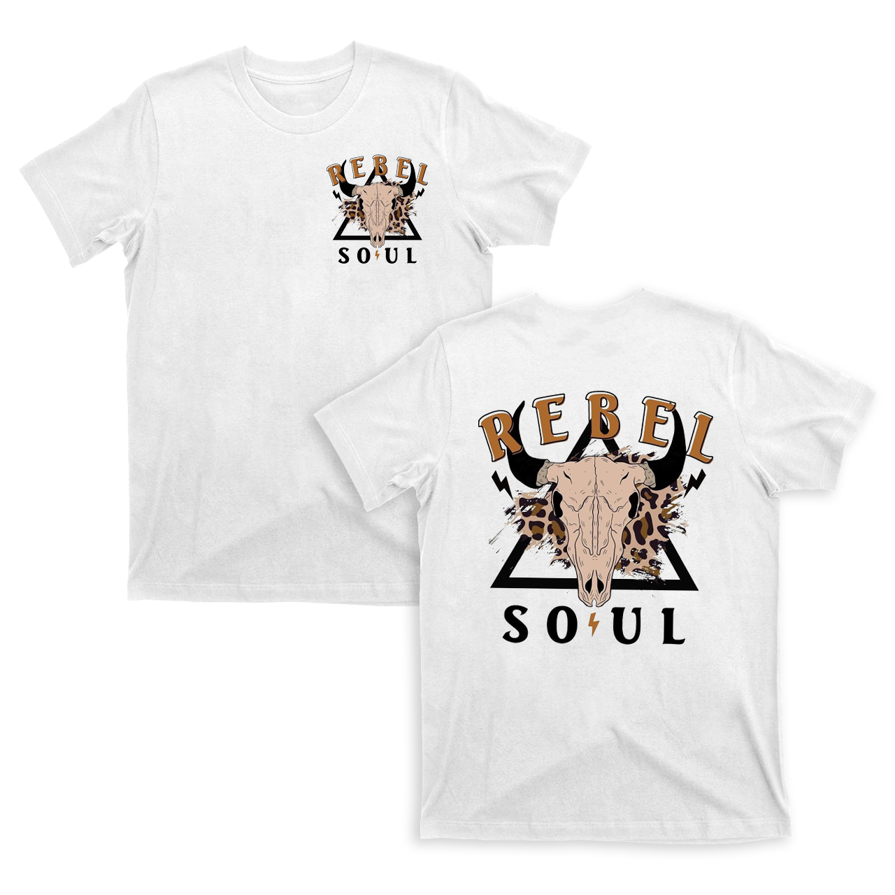 Rebel Soul Lightning Bull T-Shirts