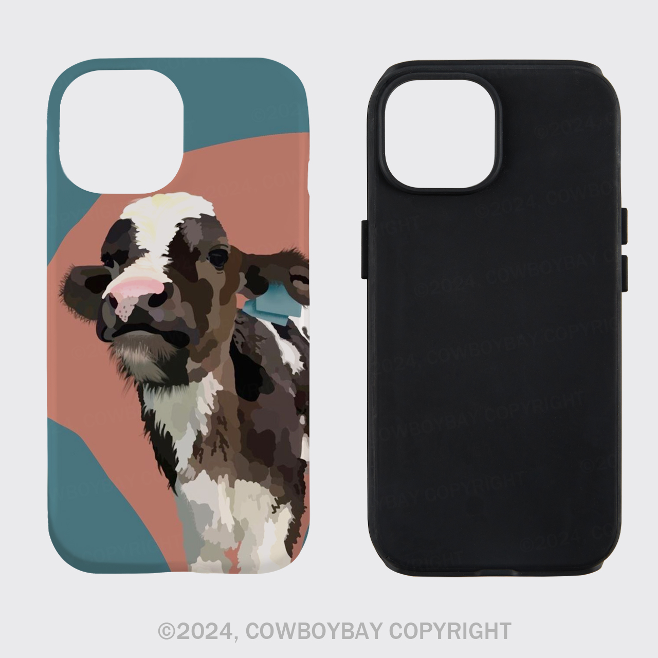 Oil Painted Cow Phone Case