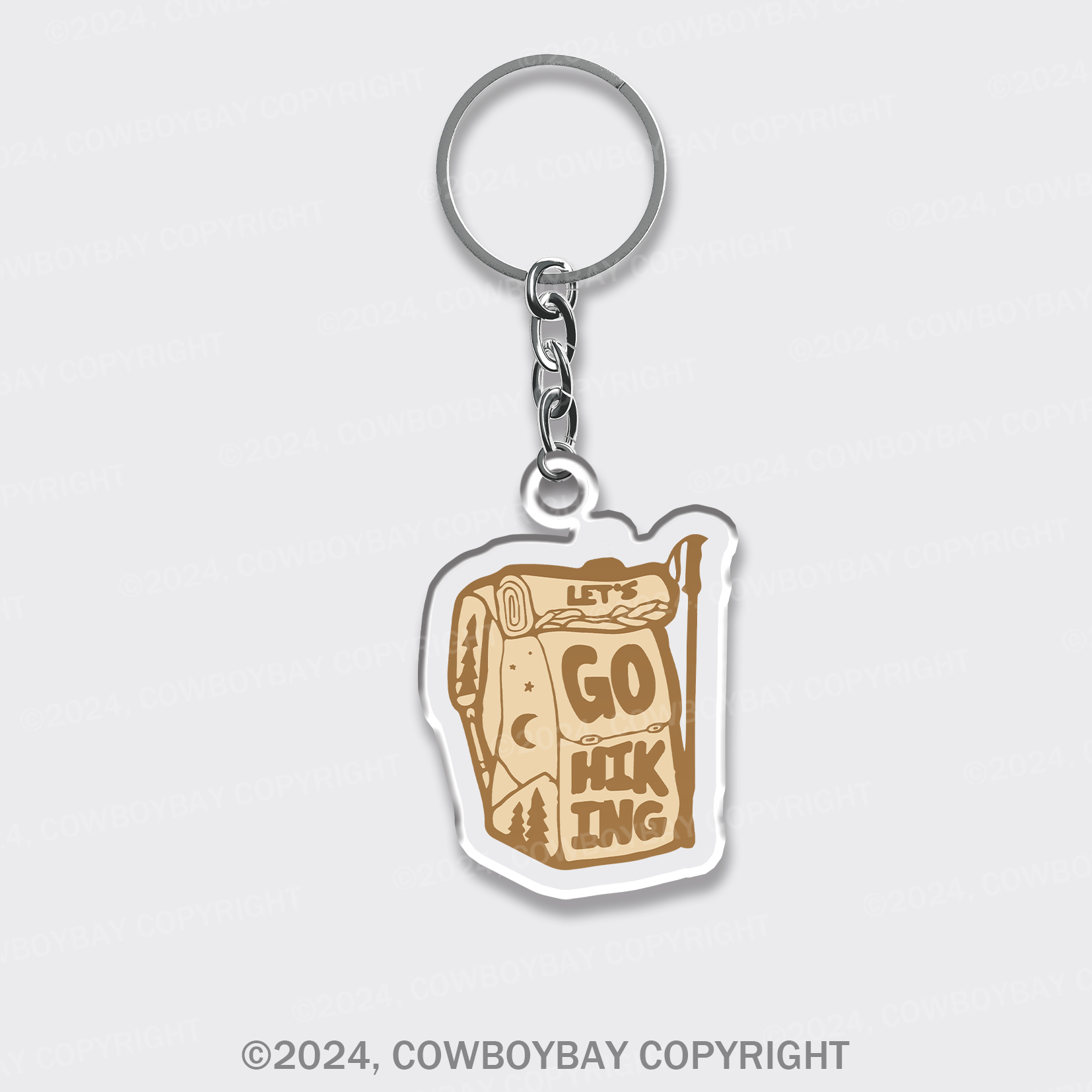 Let's Go Hiking Keychain
