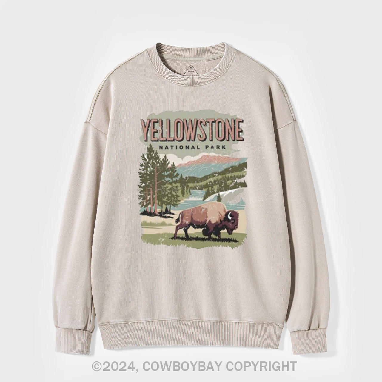 Vintage Yellowstone National Park Washed Sweatshirts