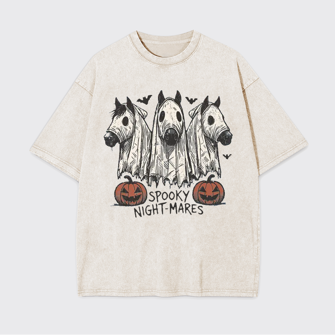 Halloween Spooky Night-Mares Horse Garment-dye Tees