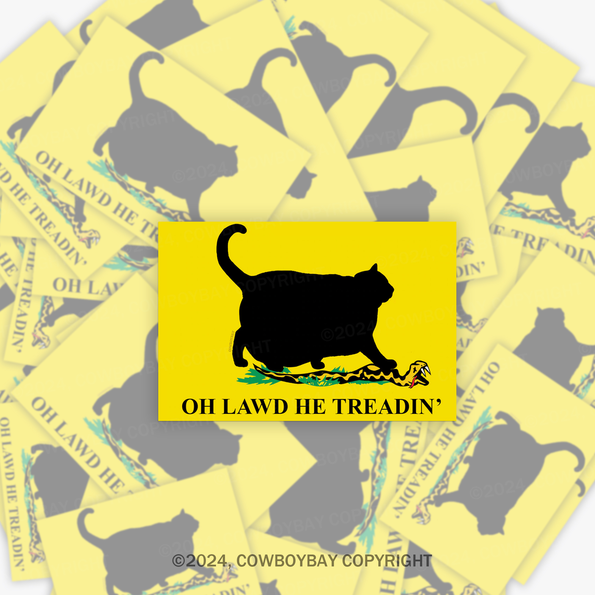 Oh Lawd He Treadin' Sticker