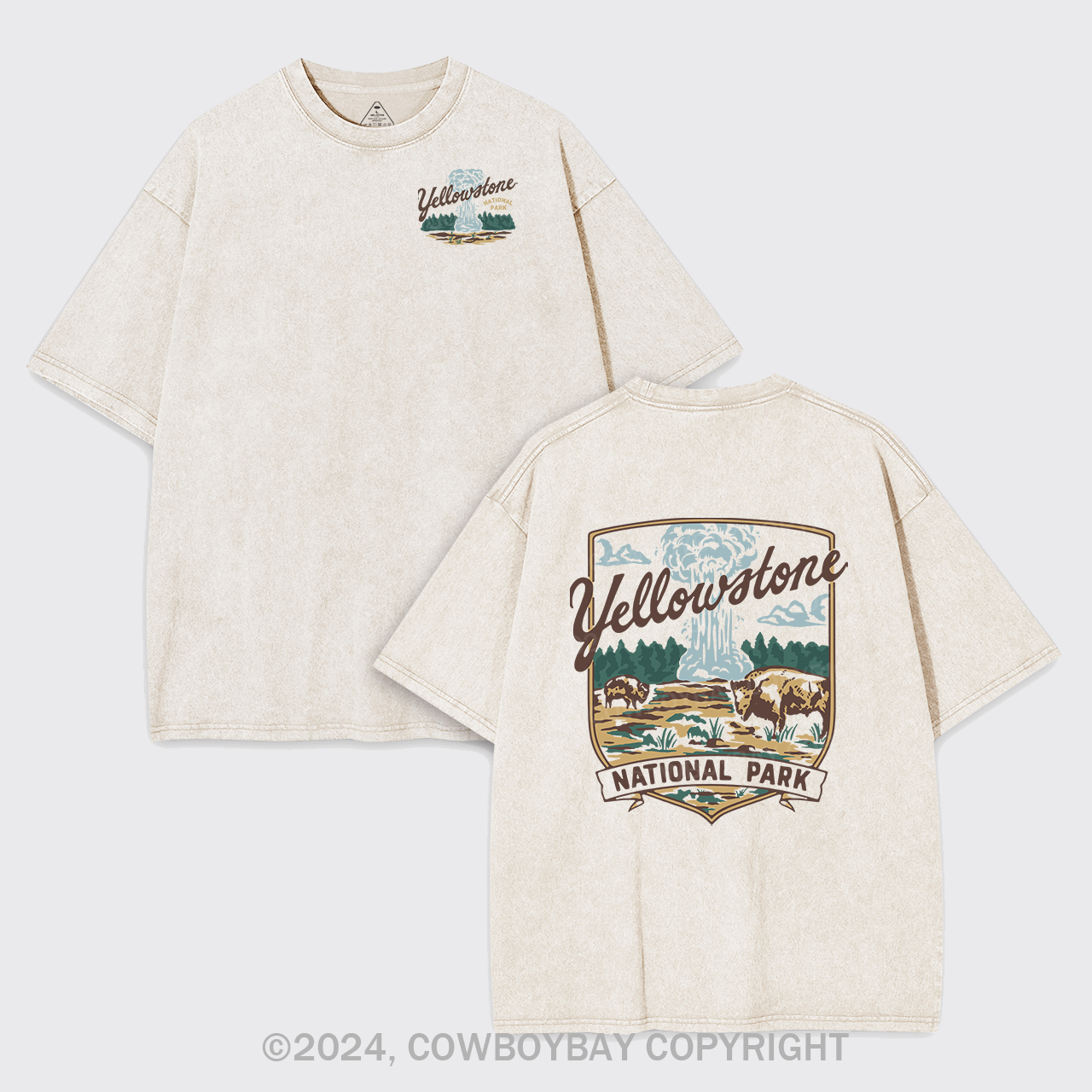 Yellowstone Vintage Illustration Garment-dye Tees