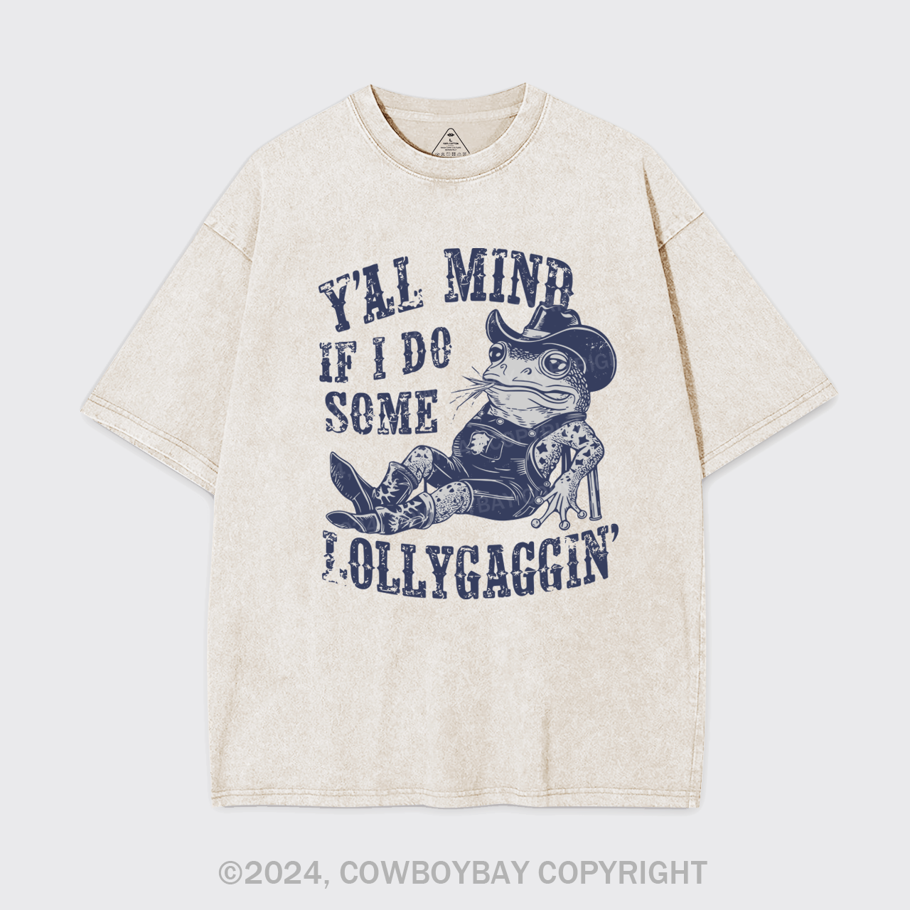 If I Do Some Lollygagging Funny Cowboy Frog Garment-dye Tees