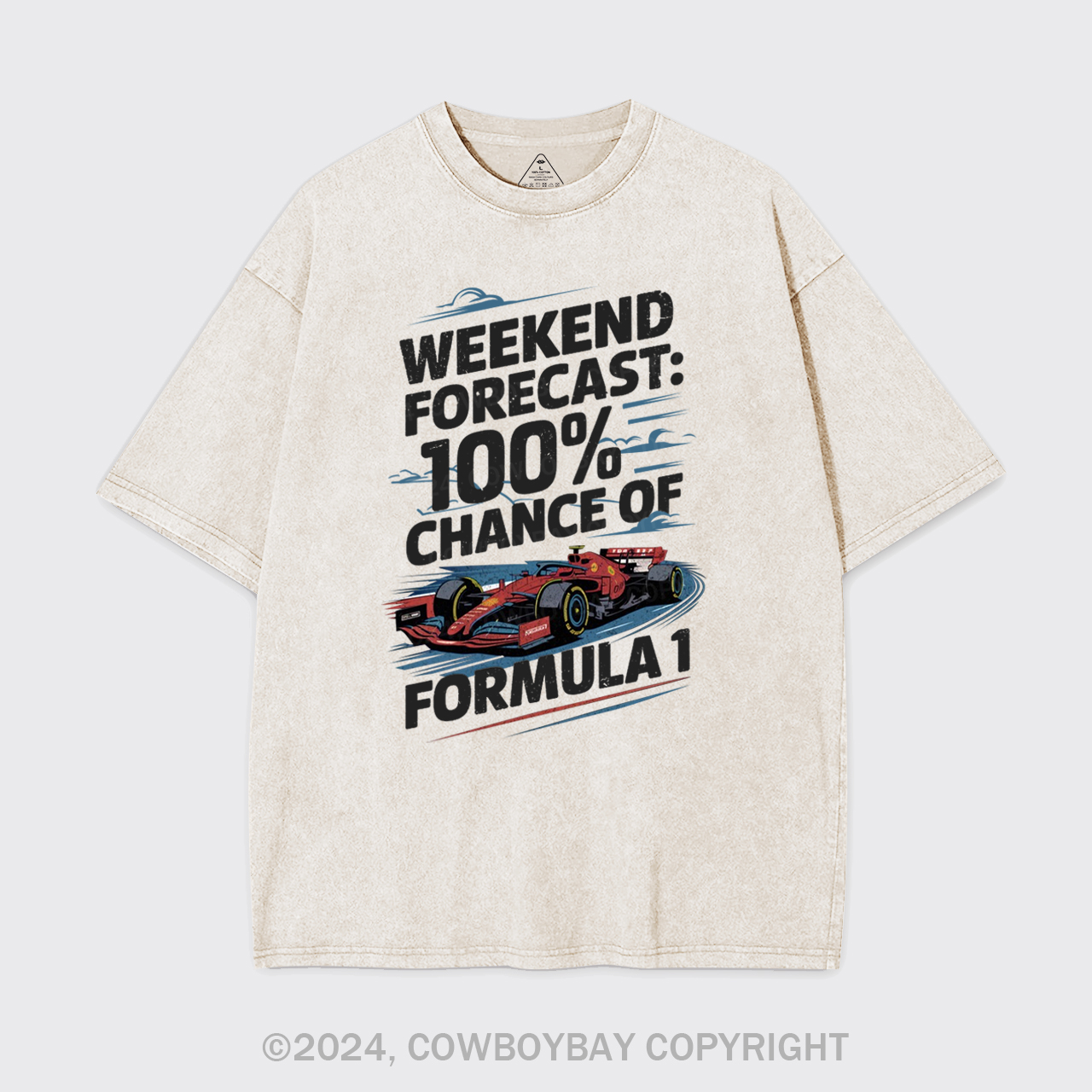 100% Chance Of Formula 1 Garment-dye Tees