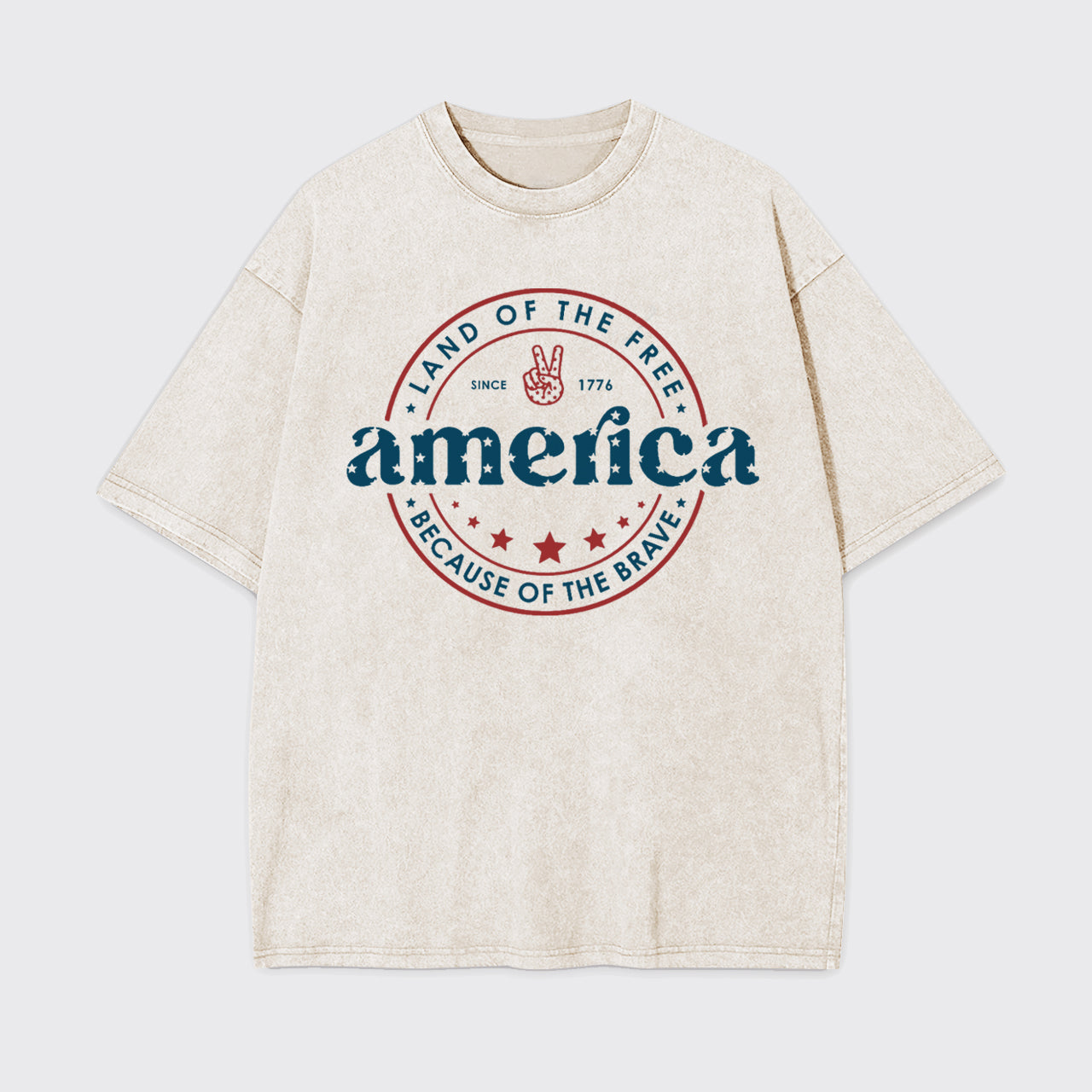 America Land Of The Free Garment-dye Tees