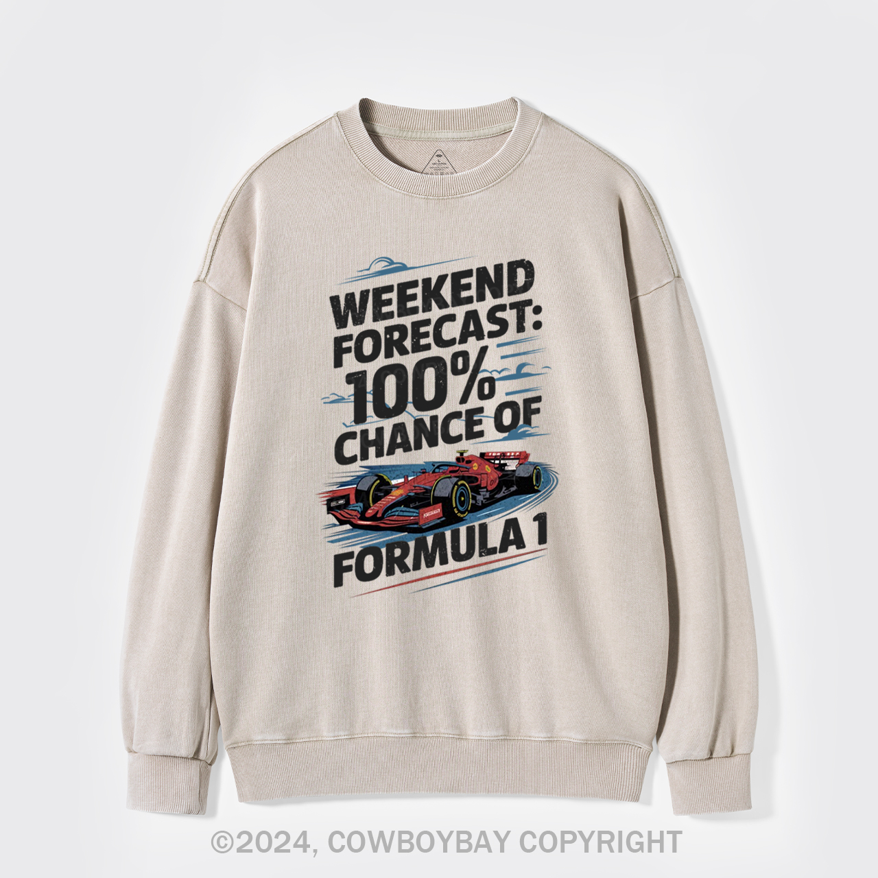 100% Chance Of Formula 1 Washed Sweatshirts