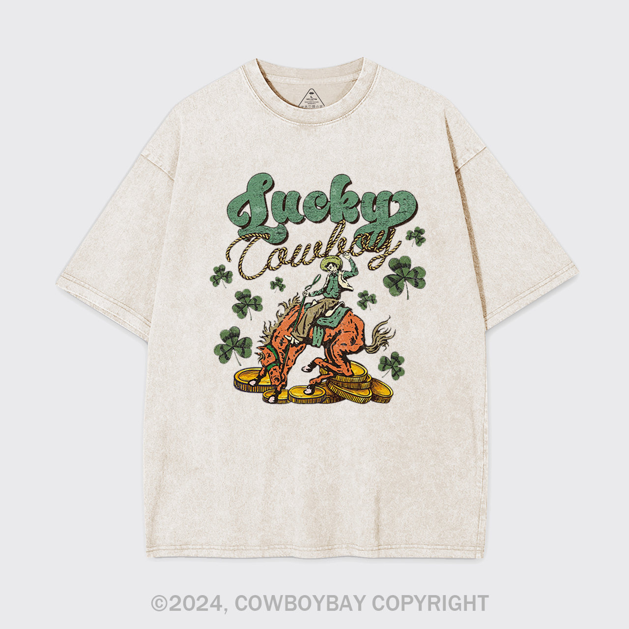 Lucky Cowboy Horse Garment-dye Tees
