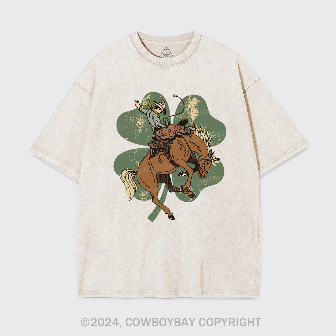 Lucky Bronc Horse Garment-dye Tees