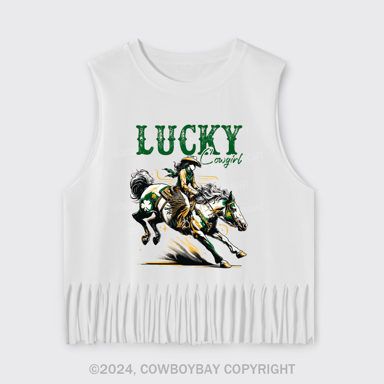 Lucky Cowgirl Fringe Tank