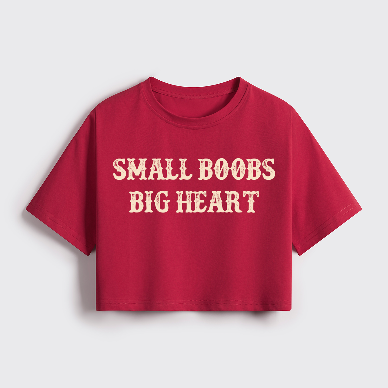Small Boobs Big Heart Cropped Boxy Tee