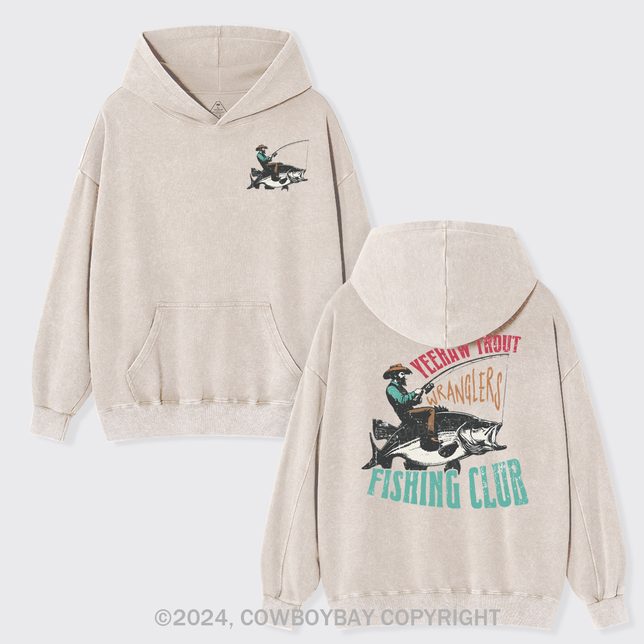 Trendy Western Fishing Club Garment-Dye Hoodies