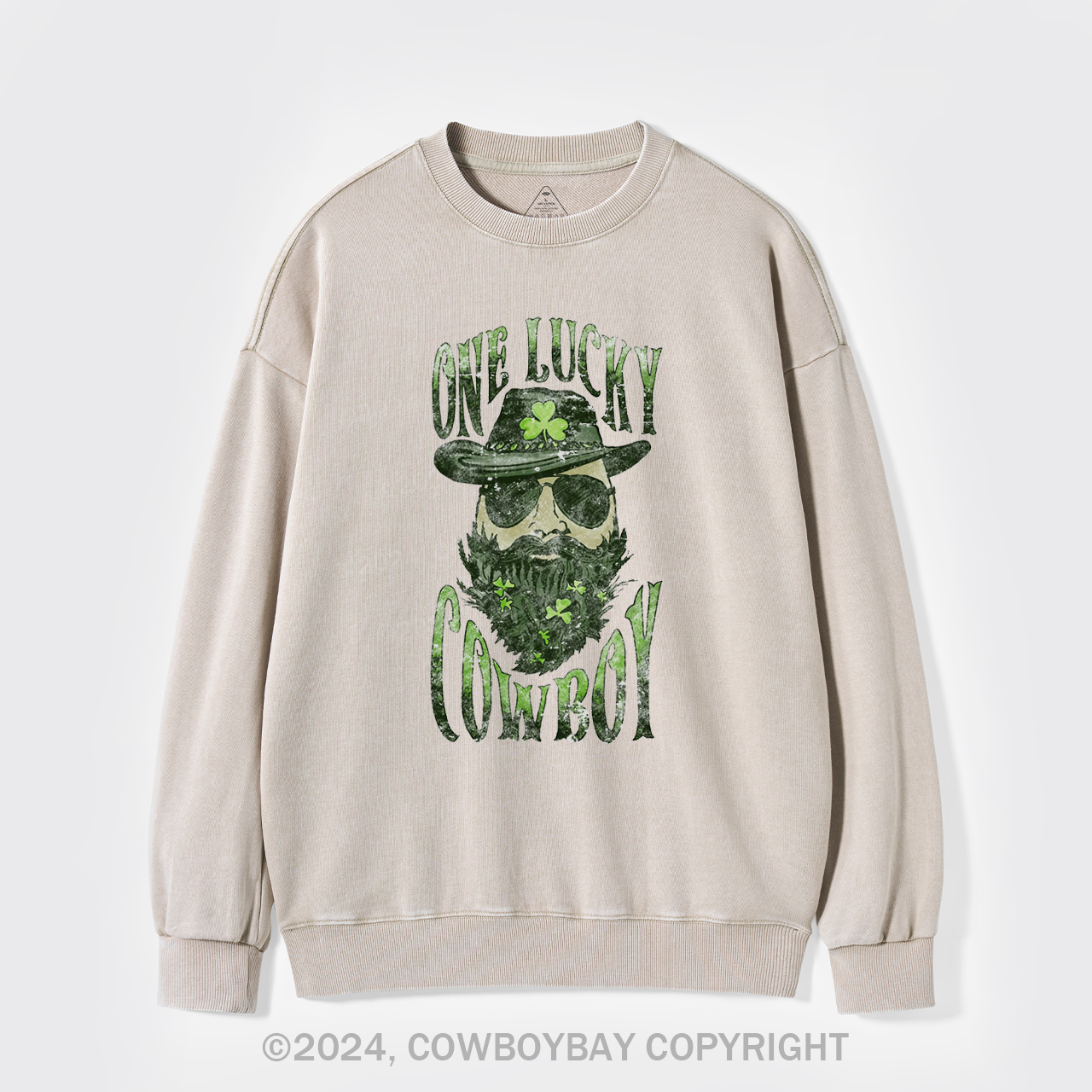 One Lucky Cowboy Washed Sweatshirts