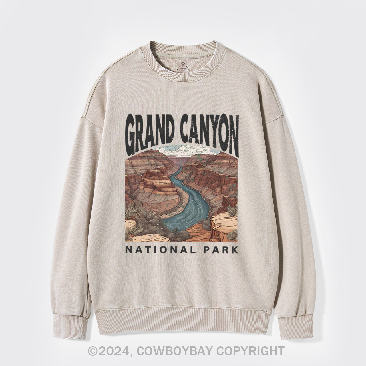 Retro Grand Canyon National Park Washed Sweatshirts