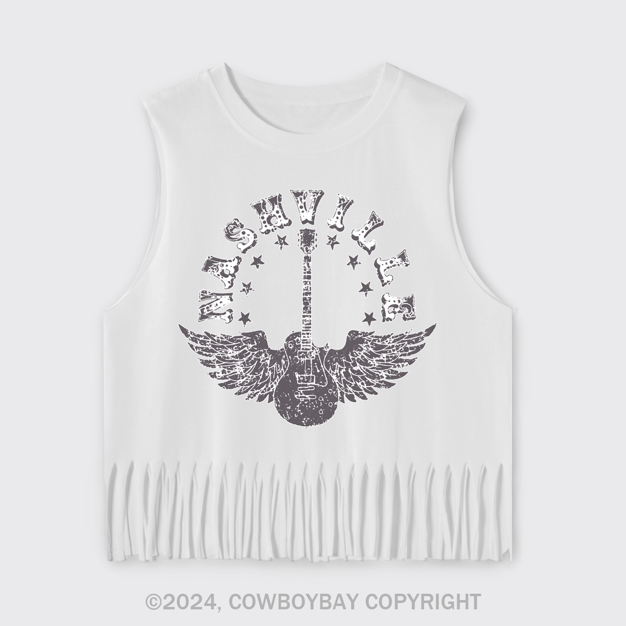 Nashville Western Country Concert Fringe Tank