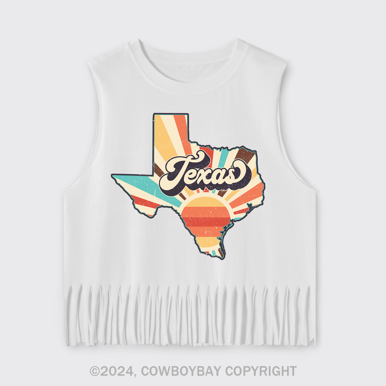 Retro Texas States Clipart Fringe Tank