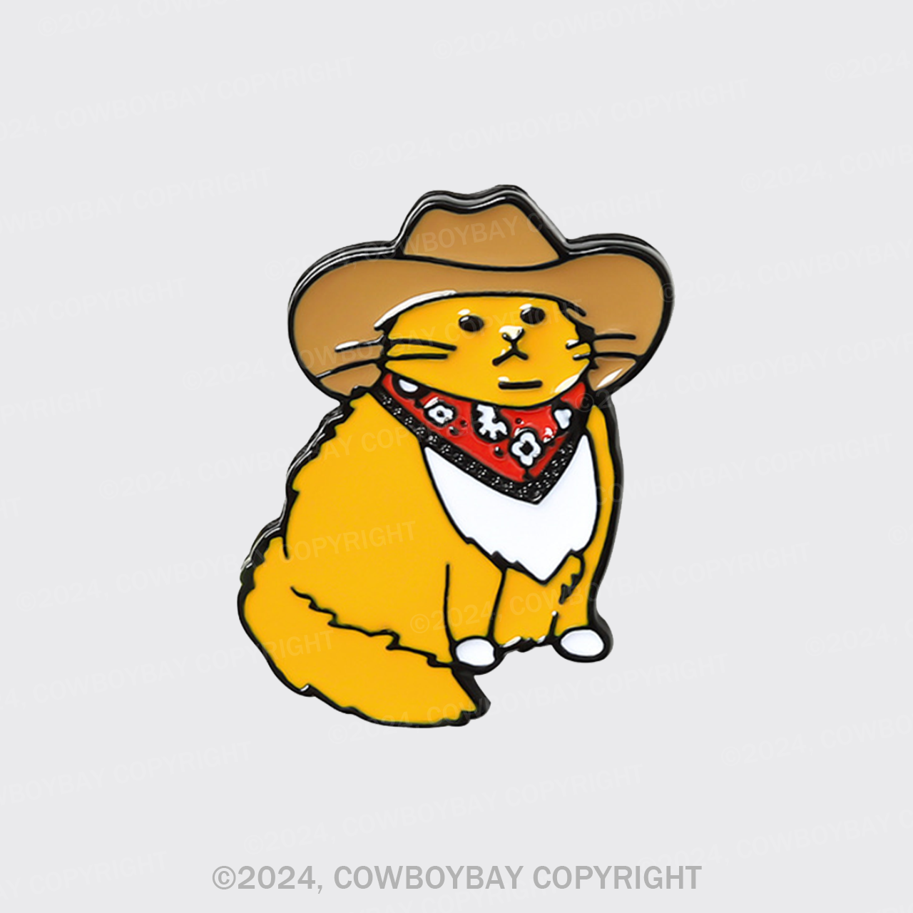 Western Cowboy Cat_Cowboybay Pin