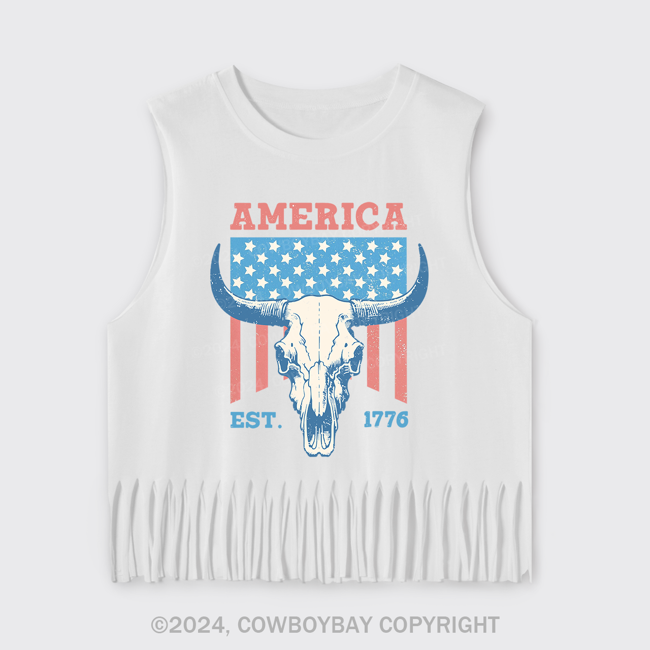 America freedom Est.1776 Fringe Tank