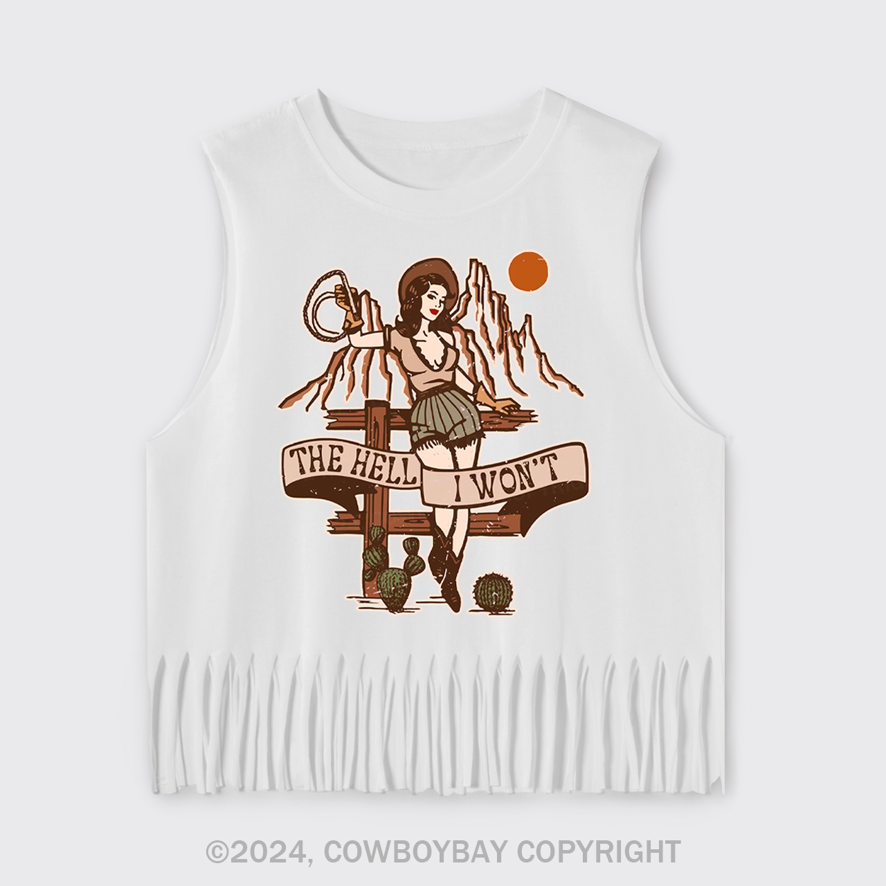 Western The Hell I won't Fringe Tank
